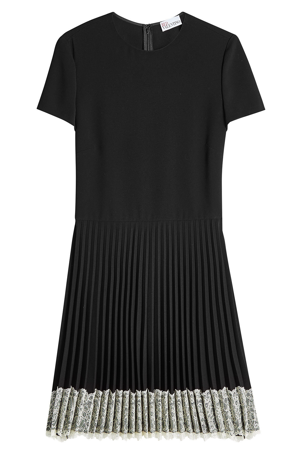 Red Valentino - Dress with Pleats and Lace