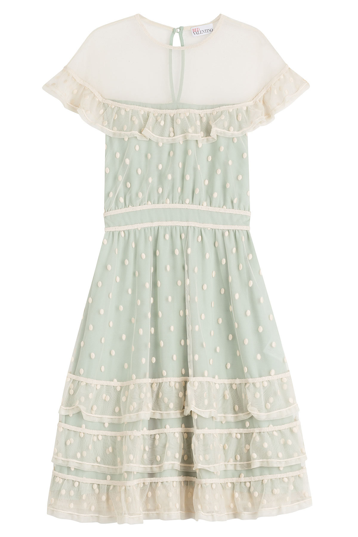 Red Valentino - Dress with Polka-Dot Tulle