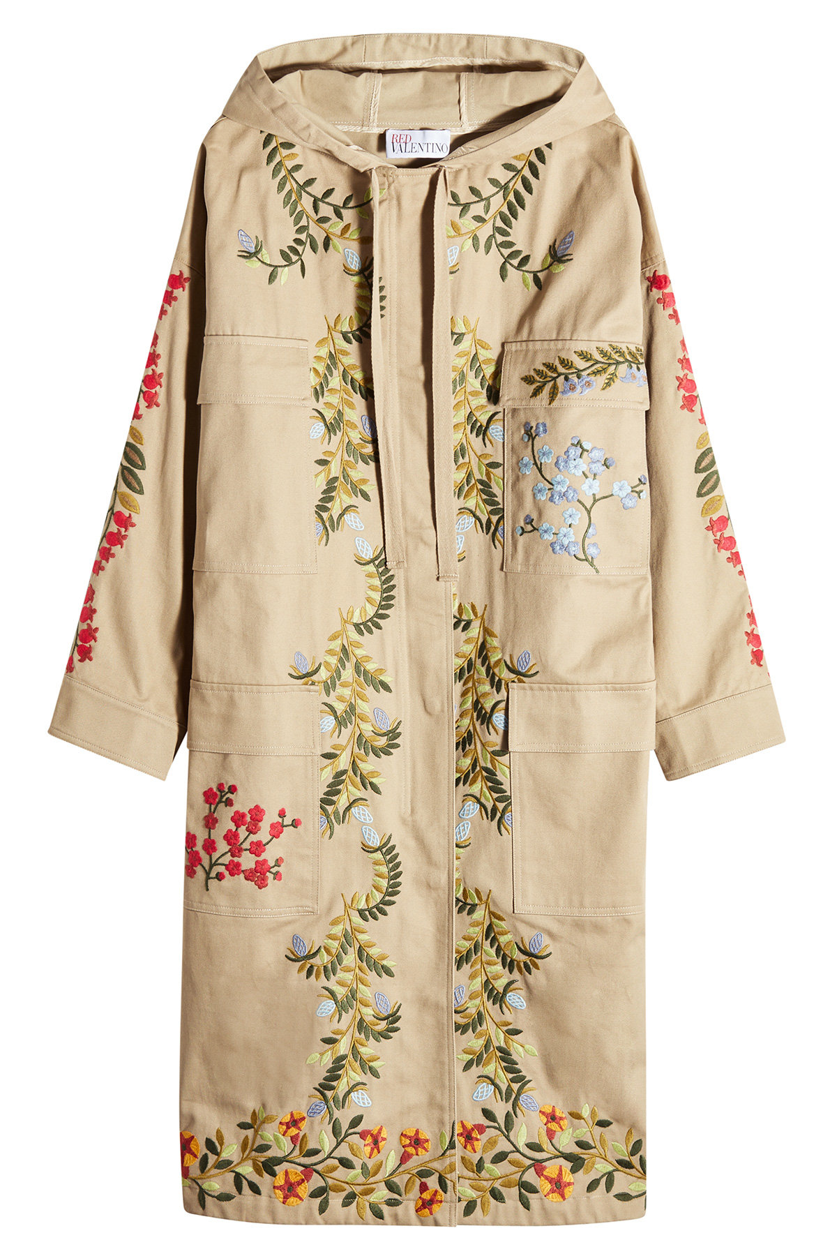 Embroidered Cotton Midi Skirt by Red Valentino