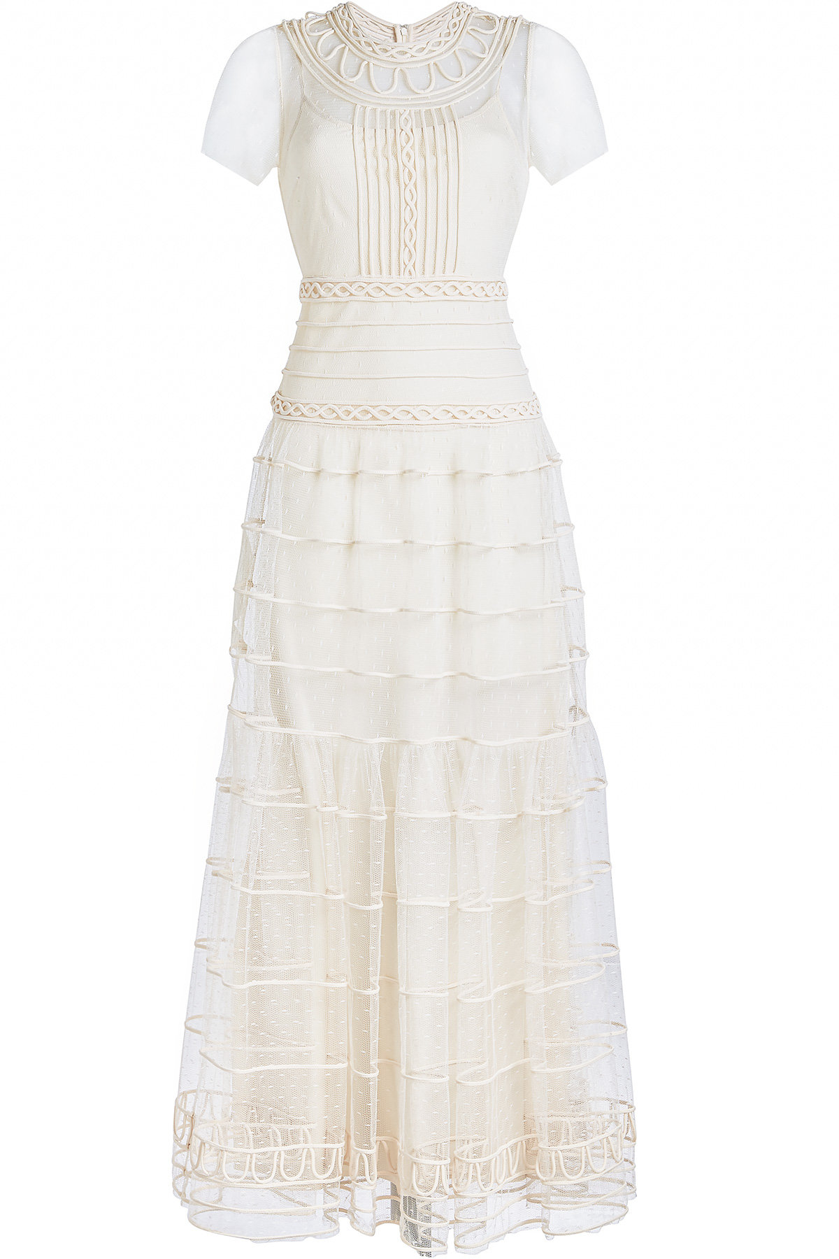 Embroidered Lace Maxi Dress by Red Valentino