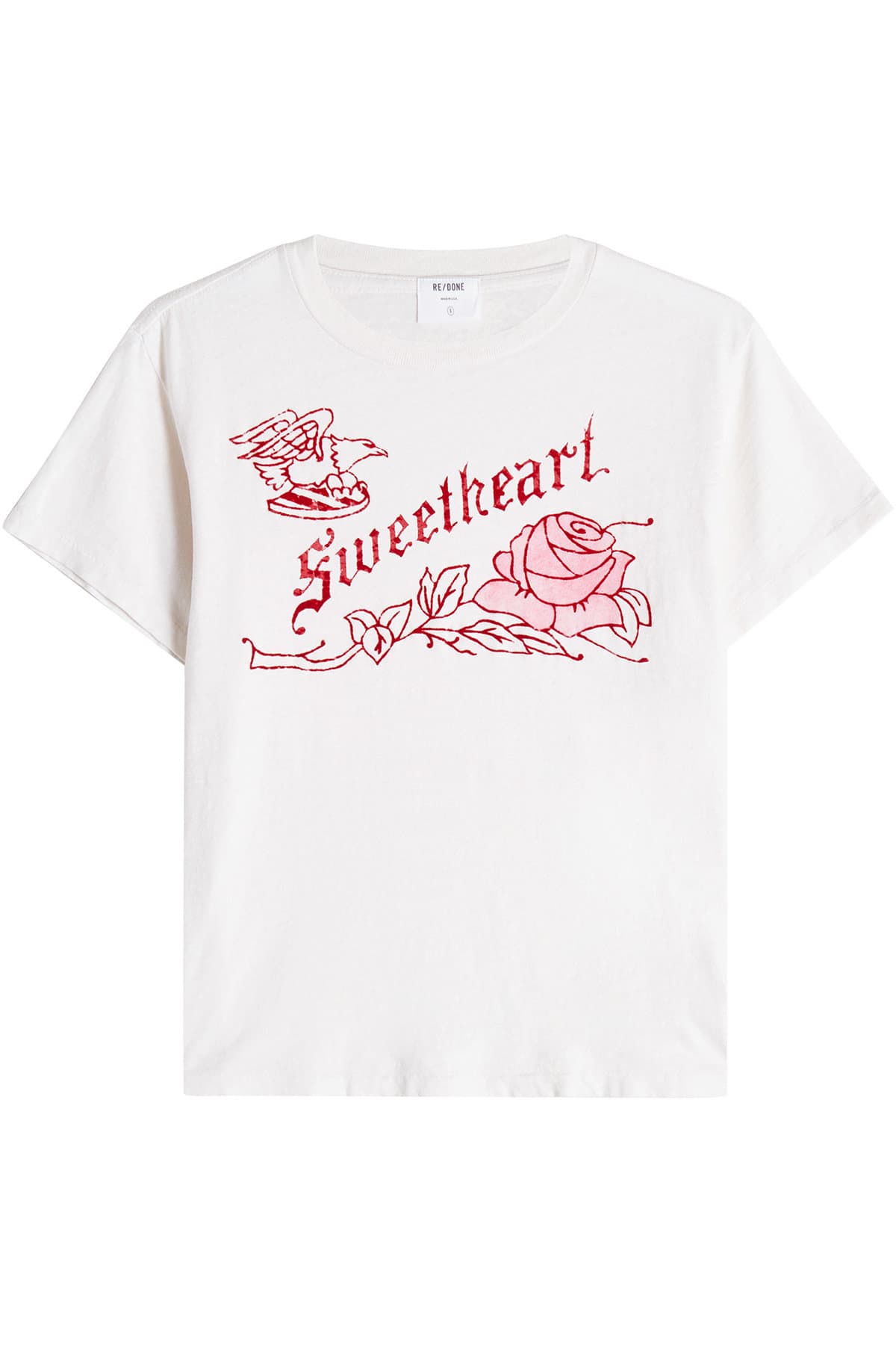 Sweetheart Printed Cotton T-Shirt by RE/DONE