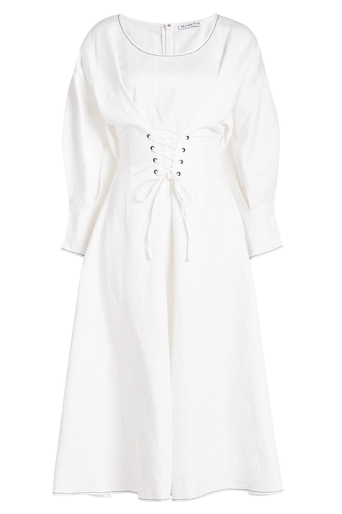 Rejina Pyo - Irene Linen-Cotton Dress with Lace-Up Detail