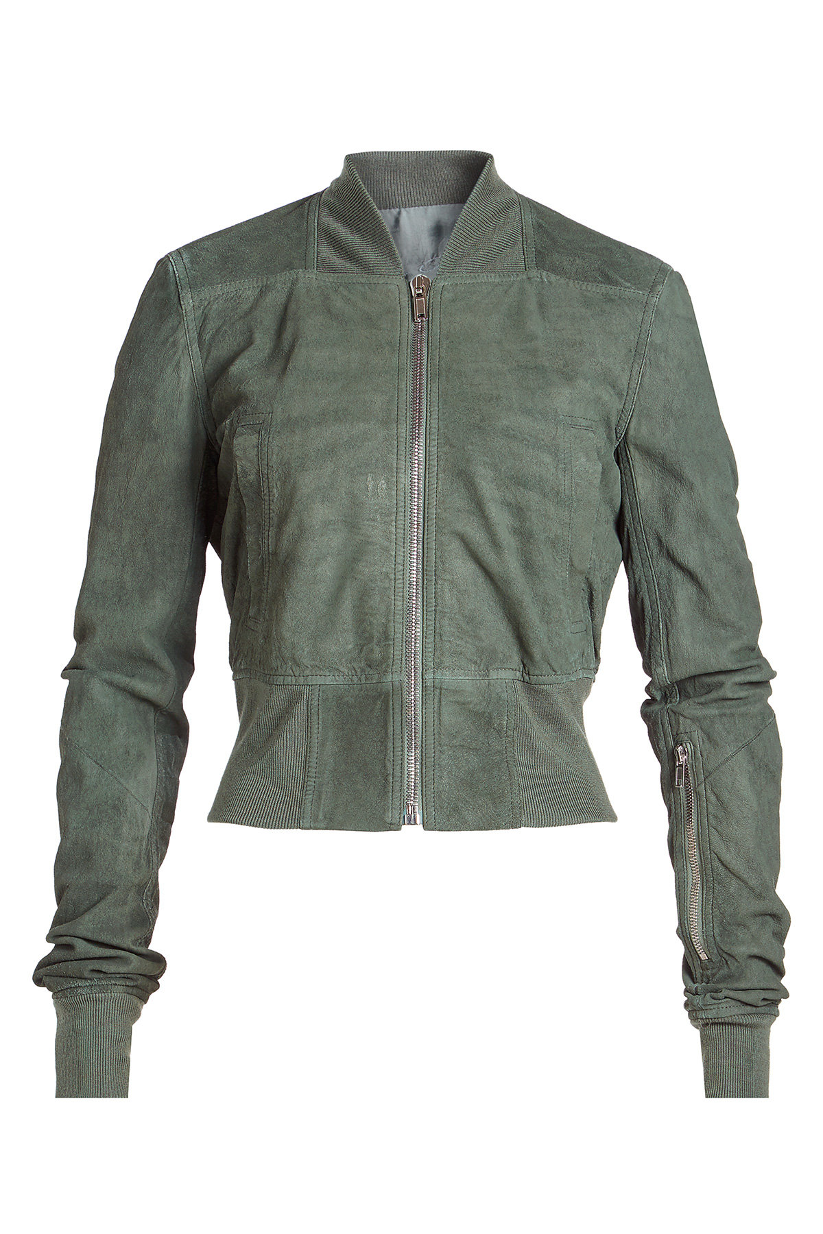 Rick Owens - Leather Bomber Jacket with Virgin Wool