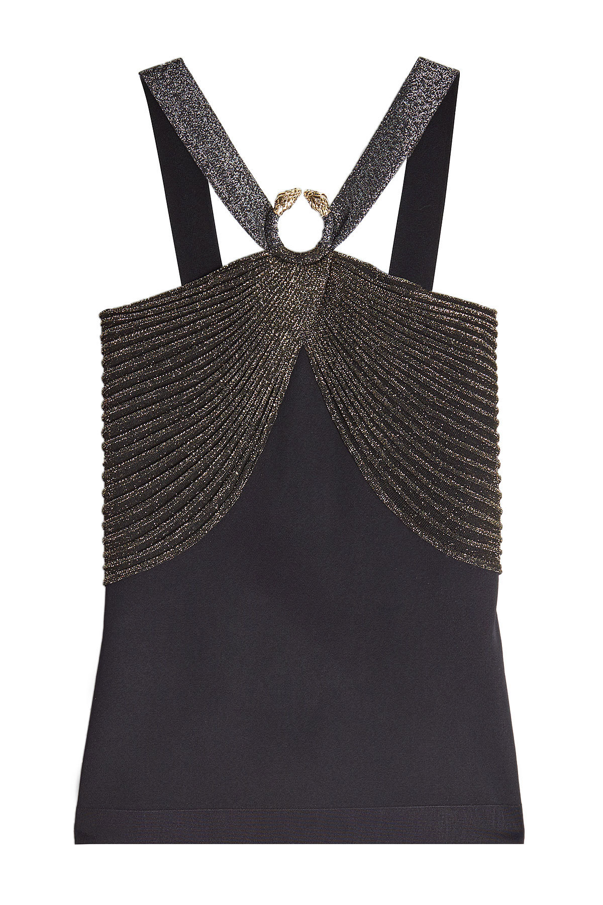 Roberto Cavalli - Halter Top with Metallic Thread