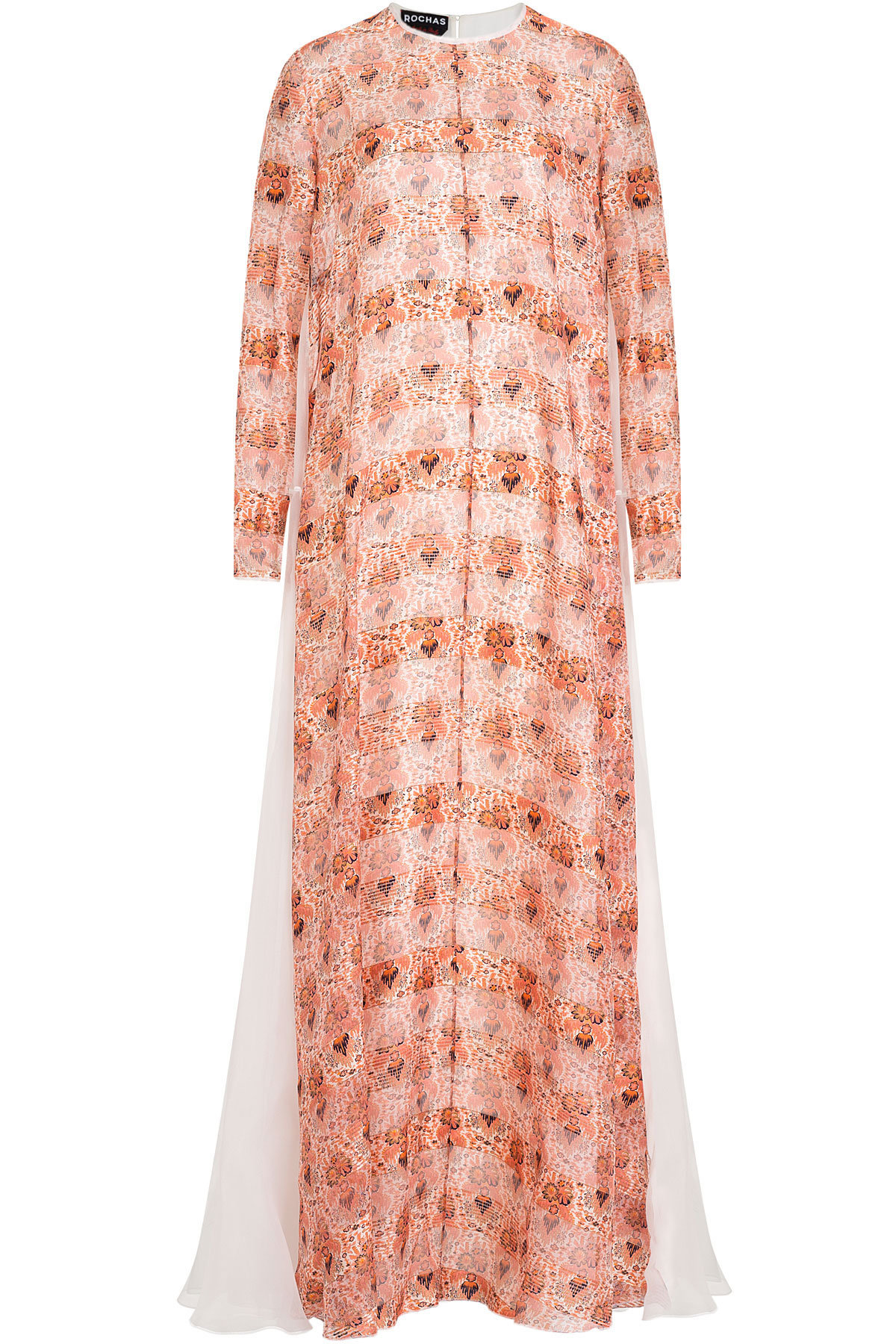 Printed Silk Floor Length Gown by Rochas