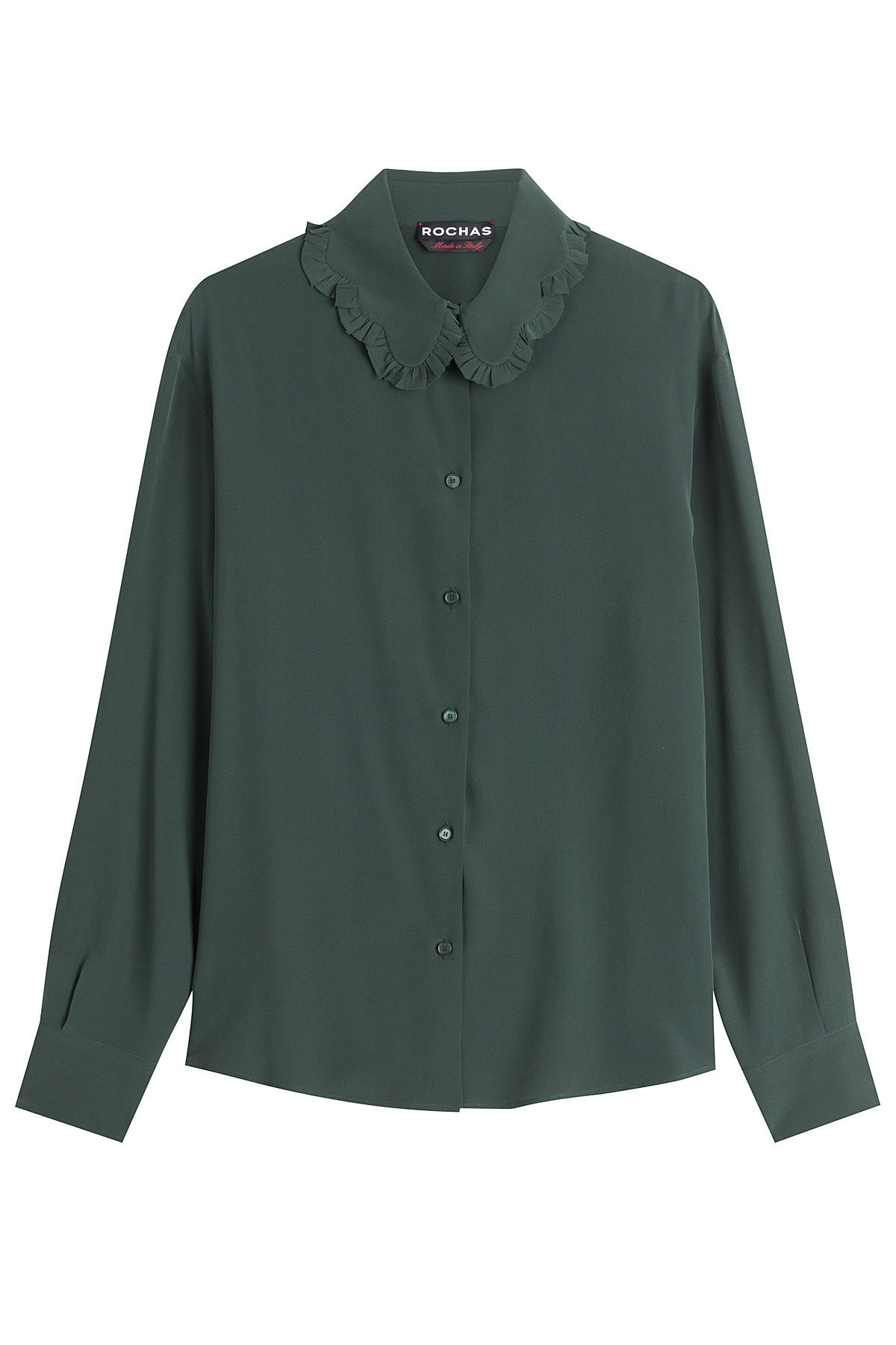Rochas - Silk Blouse with Ruffled Collar