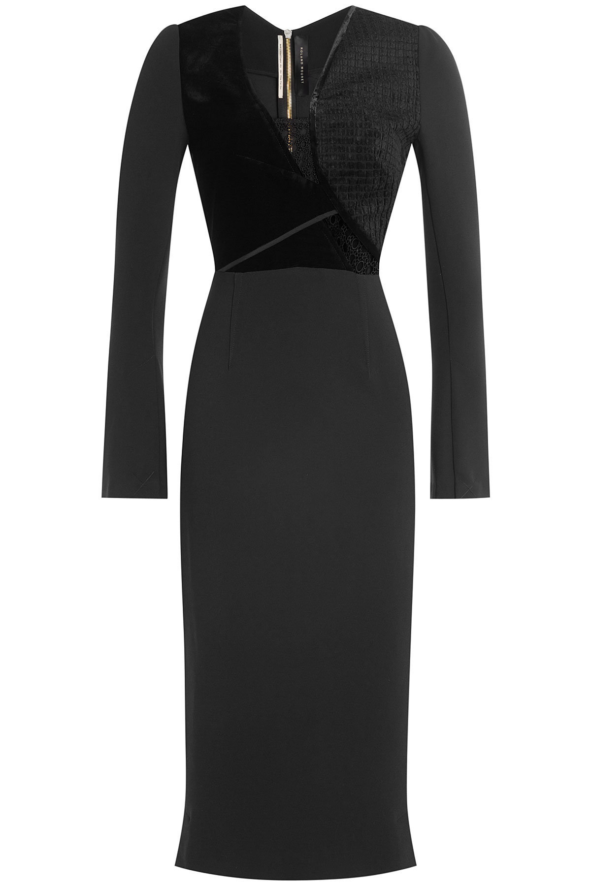 Roland Mouret - Dress with Seer Inserts and Velvet