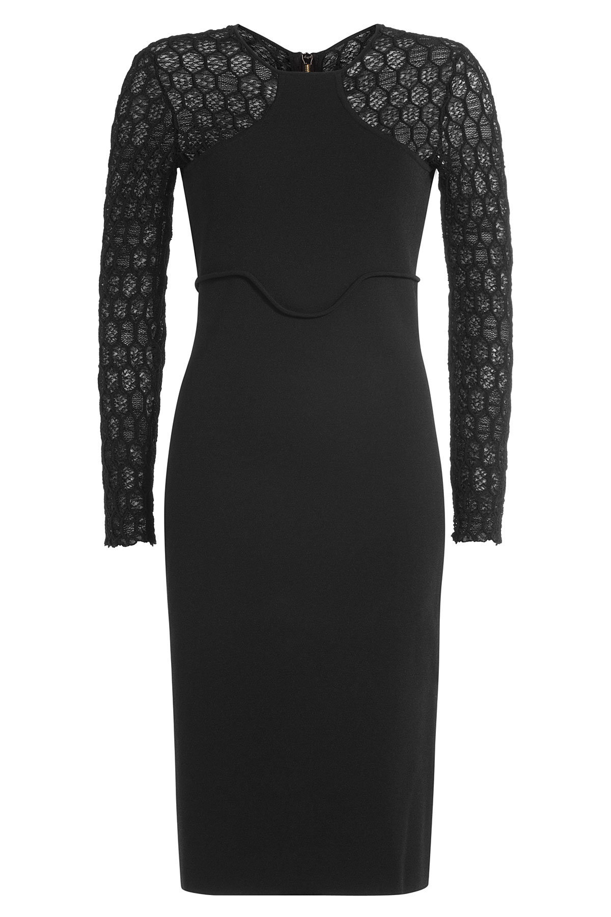 Roland Mouret - Knit Dress with Patterned Sleeves