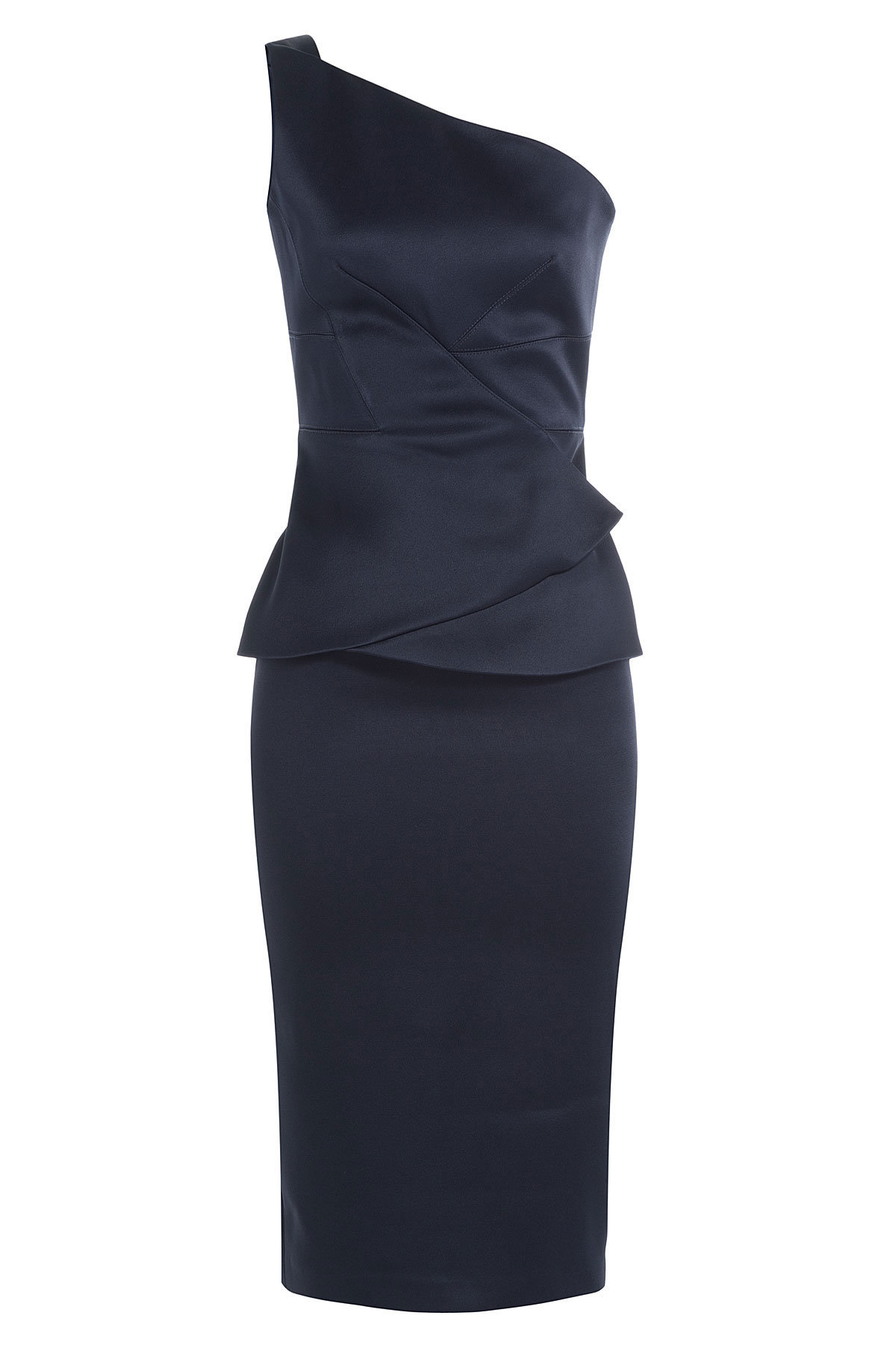 Roland Mouret - Satin Dress with Peplum