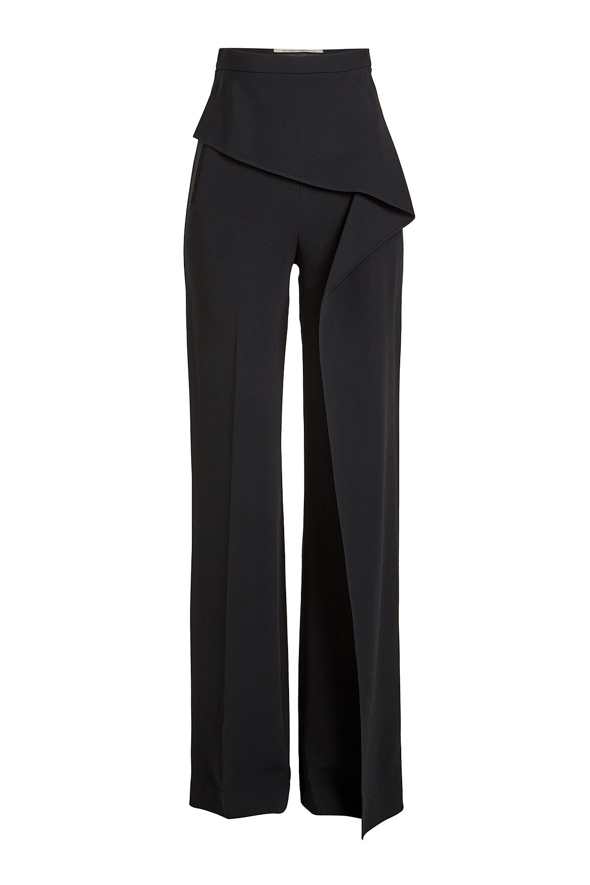 Straight-Leg Pants with Flutter Trim by Roland Mouret
