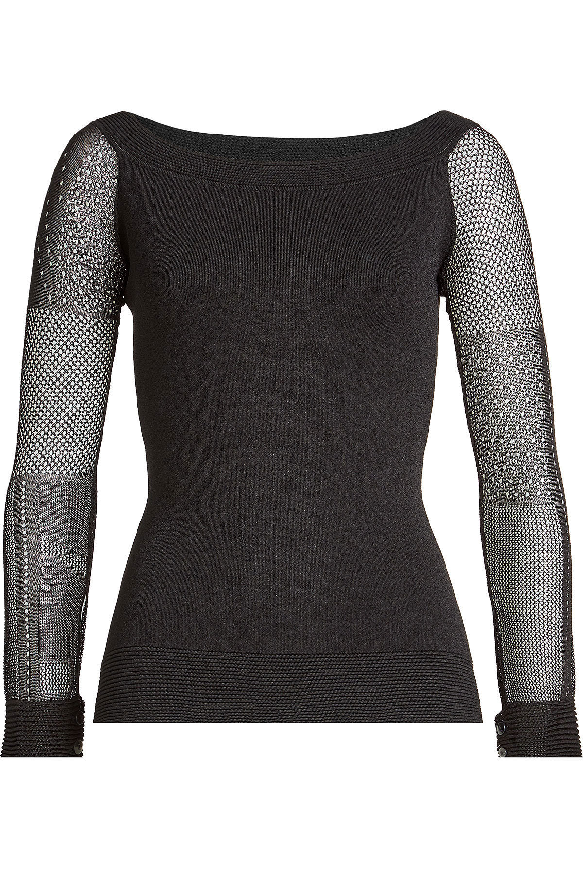 Roland Mouret - Stretch Top with Sheer Sleeves