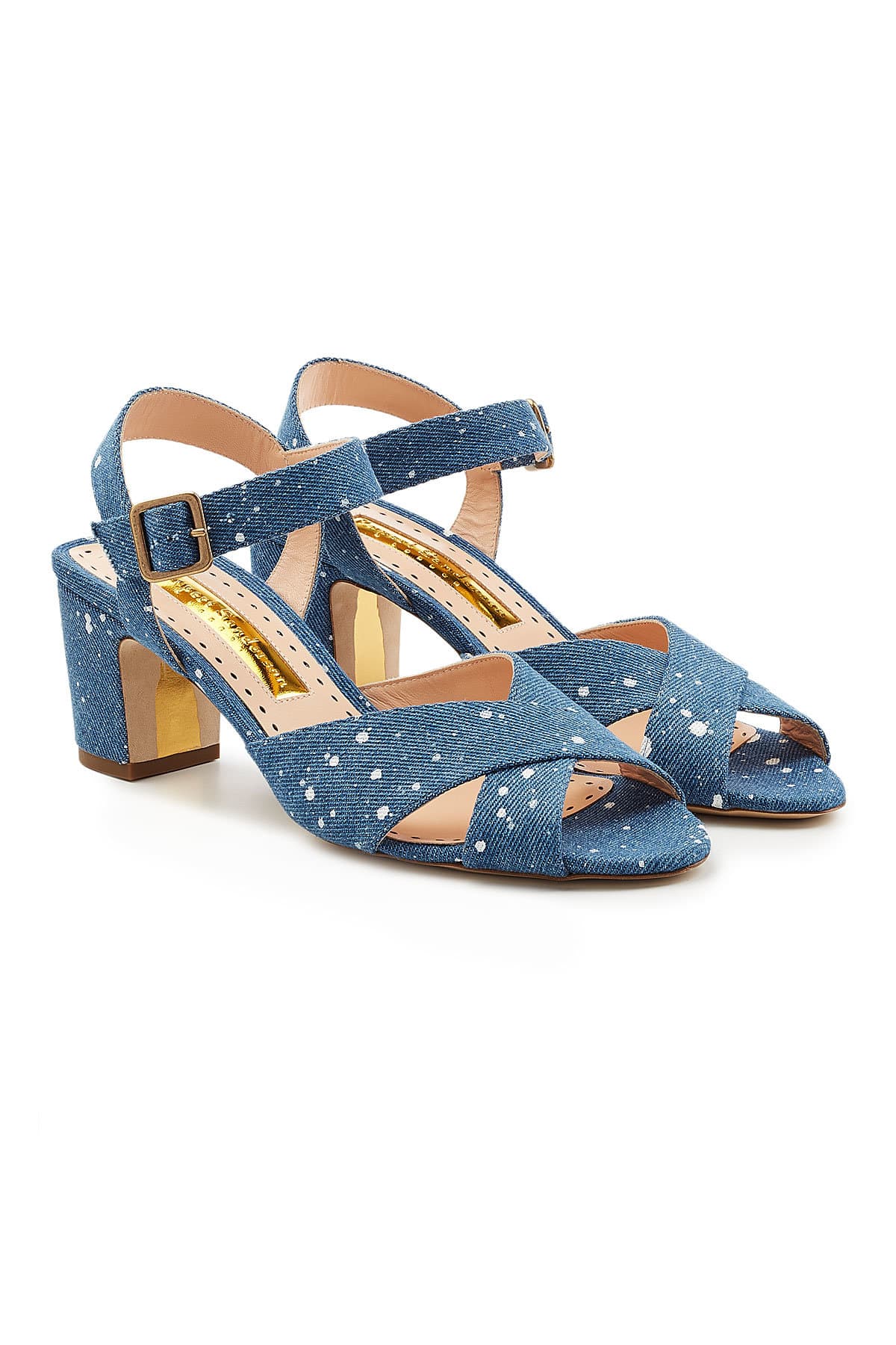 Rupert Sanderson - Sateen Denim Sandals