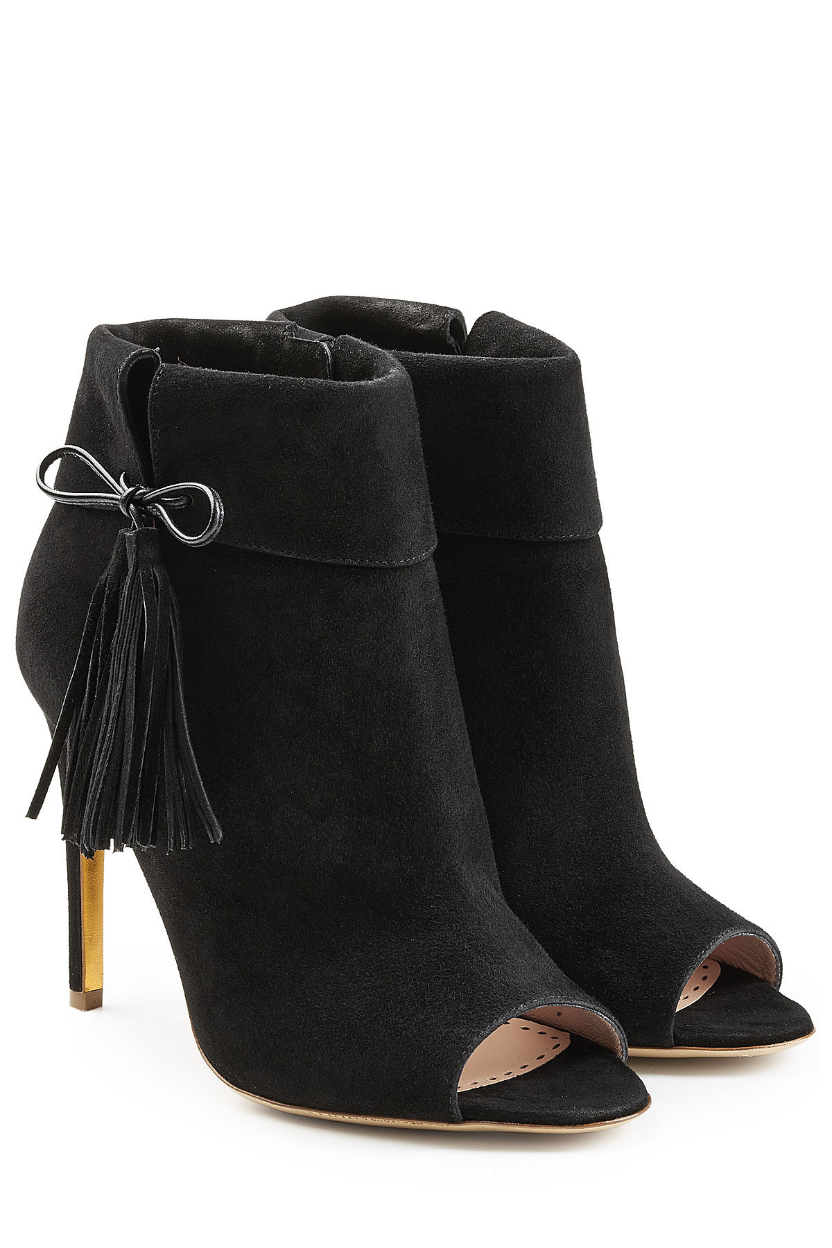 Rupert Sanderson - Tinsel Suede Open Toe Ankle Boots