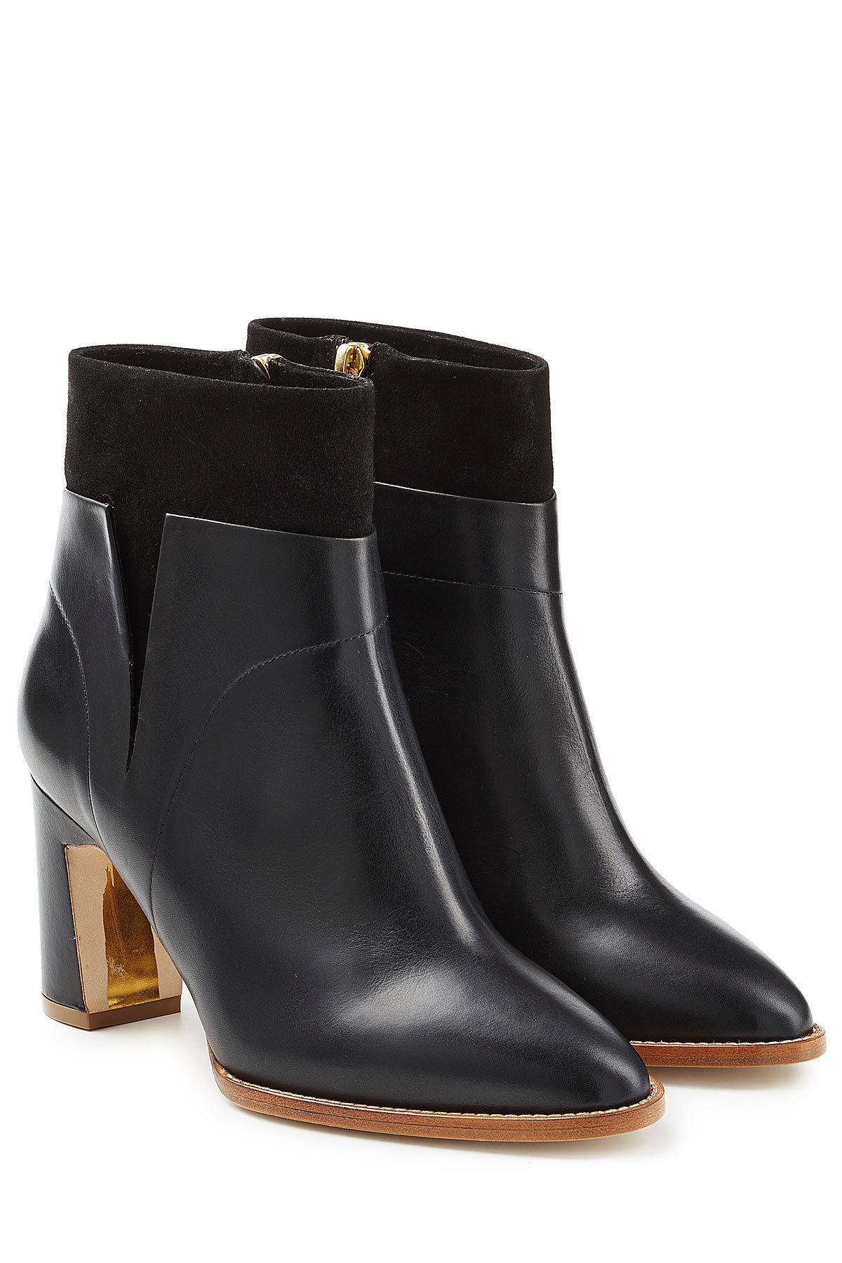 Rupert Sanderson - Woodlea Leather and Suede Ankle Boots