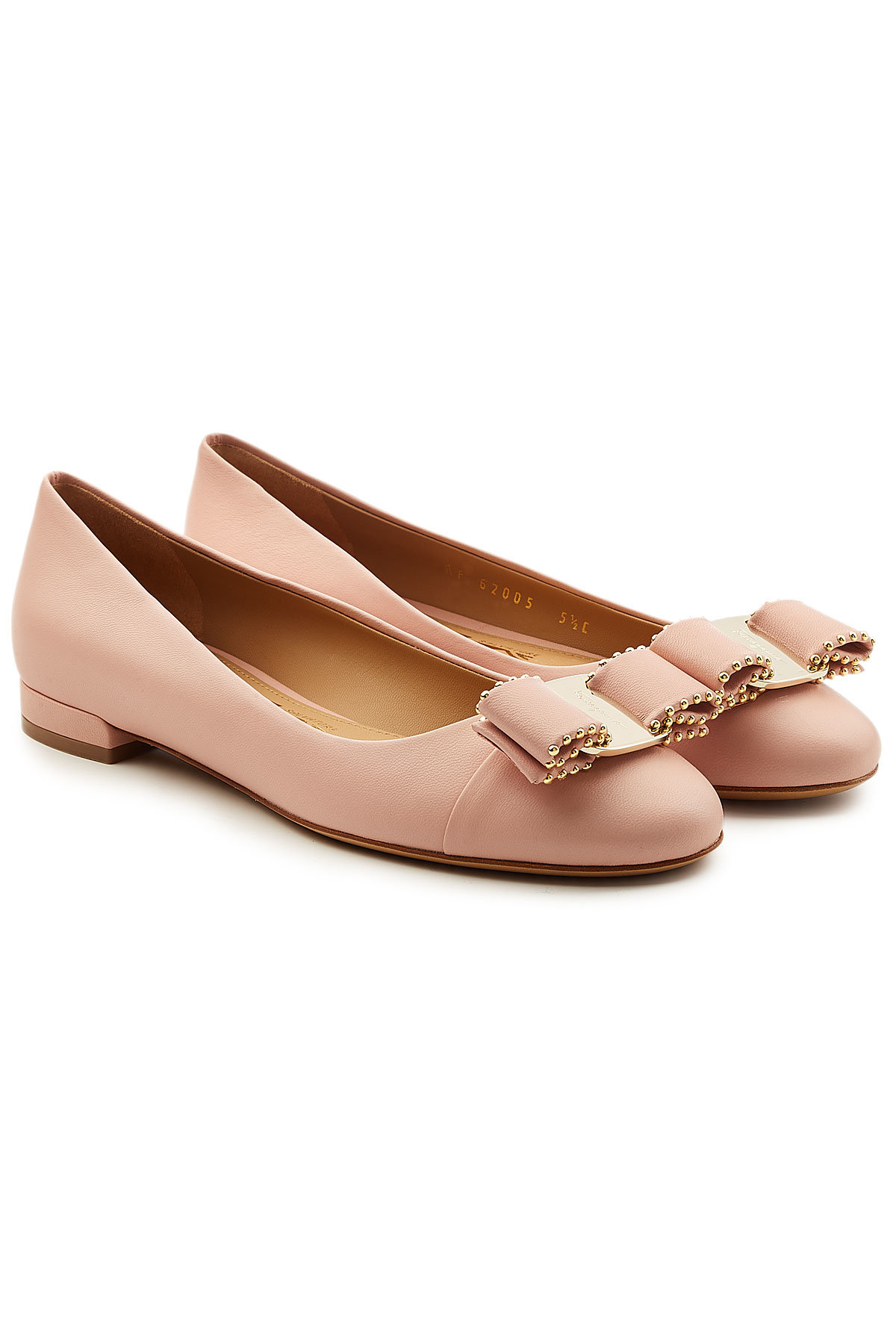 Varina Embellished Leather Ballerinas by Salvatore Ferragamo