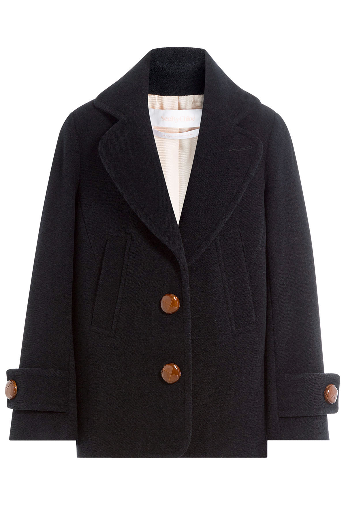 Coat with Oversized Buttons by See by Chloe