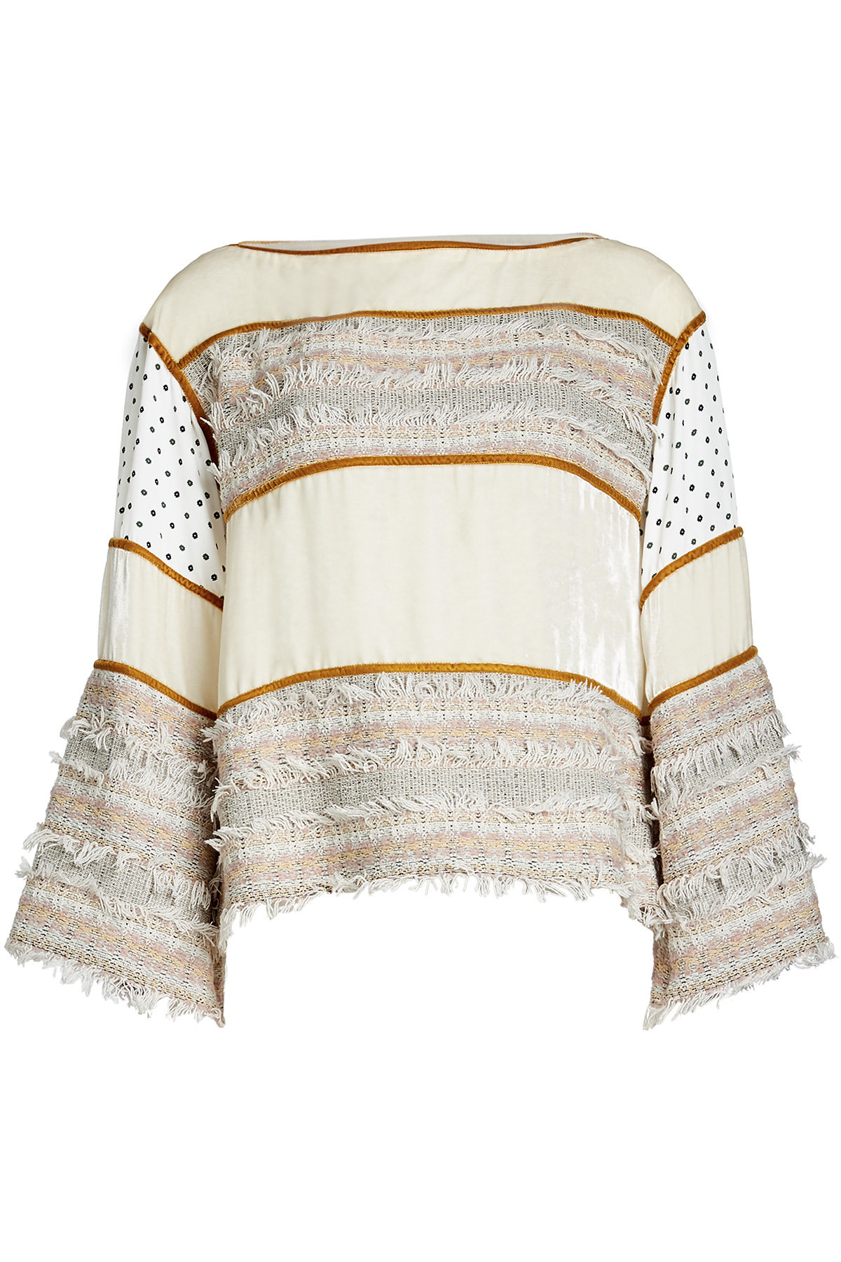See by Chloe - Cotton and Wool Patchwork Top