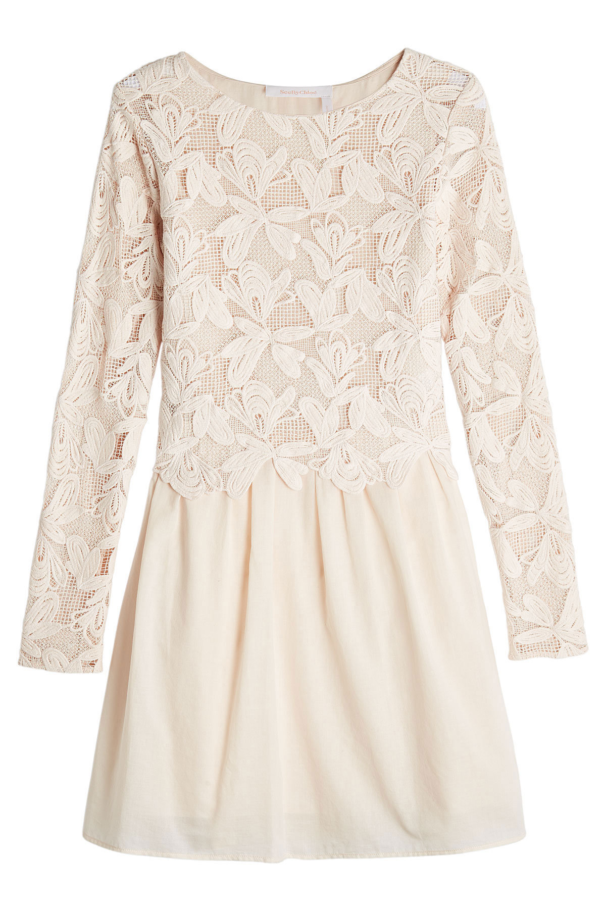 See by Chloe - Lace and Cotton Mini Dress