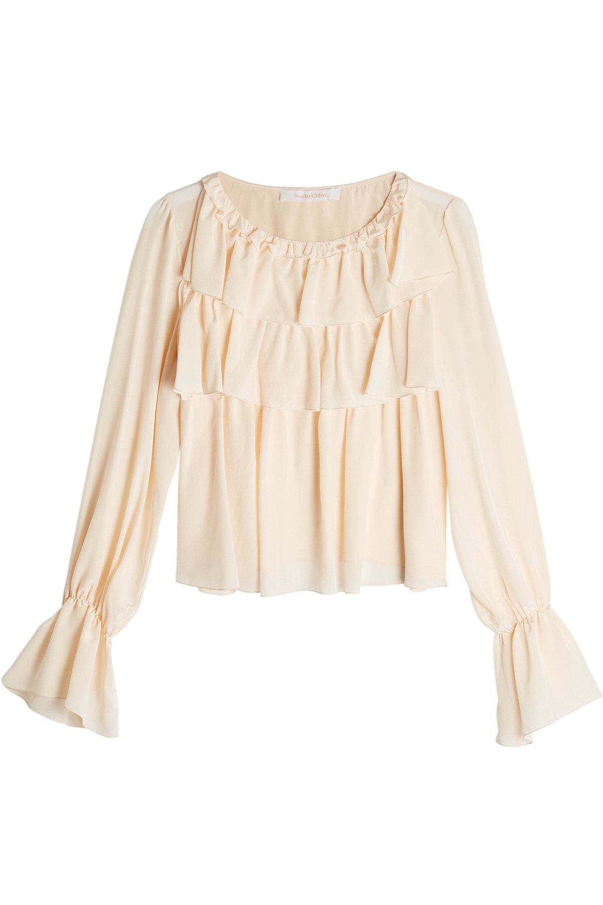 See by Chloe - Silk Blouse with Flutter Details