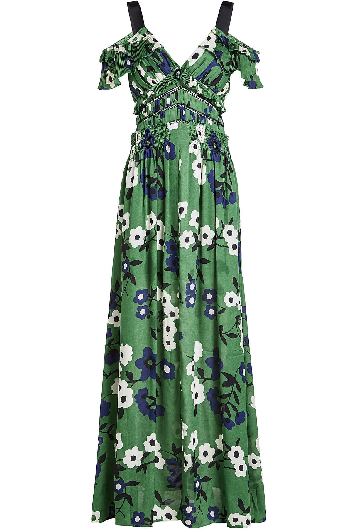 Self-Portrait - Floral Print Off-The-Shoulder Dress