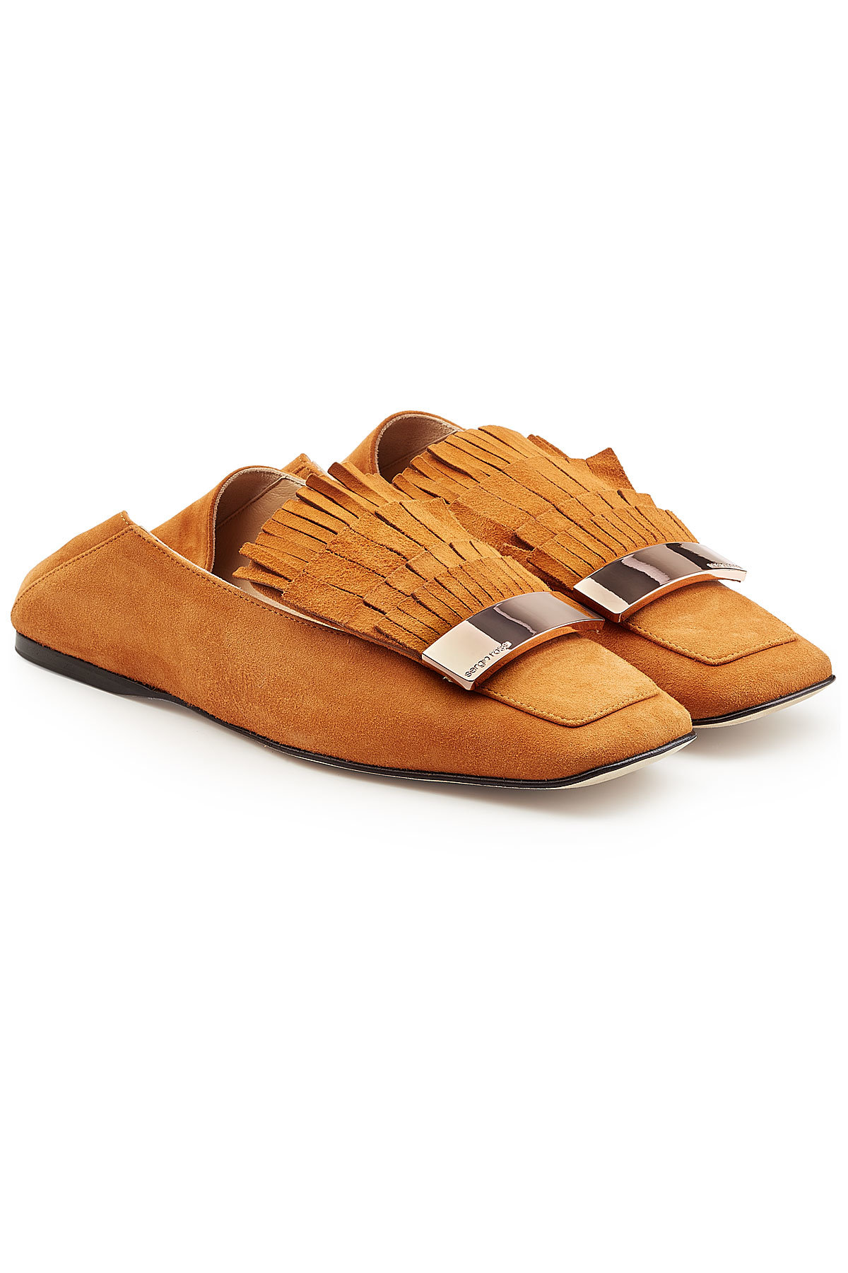 Sergio Rossi - Fringed Suede Loafers