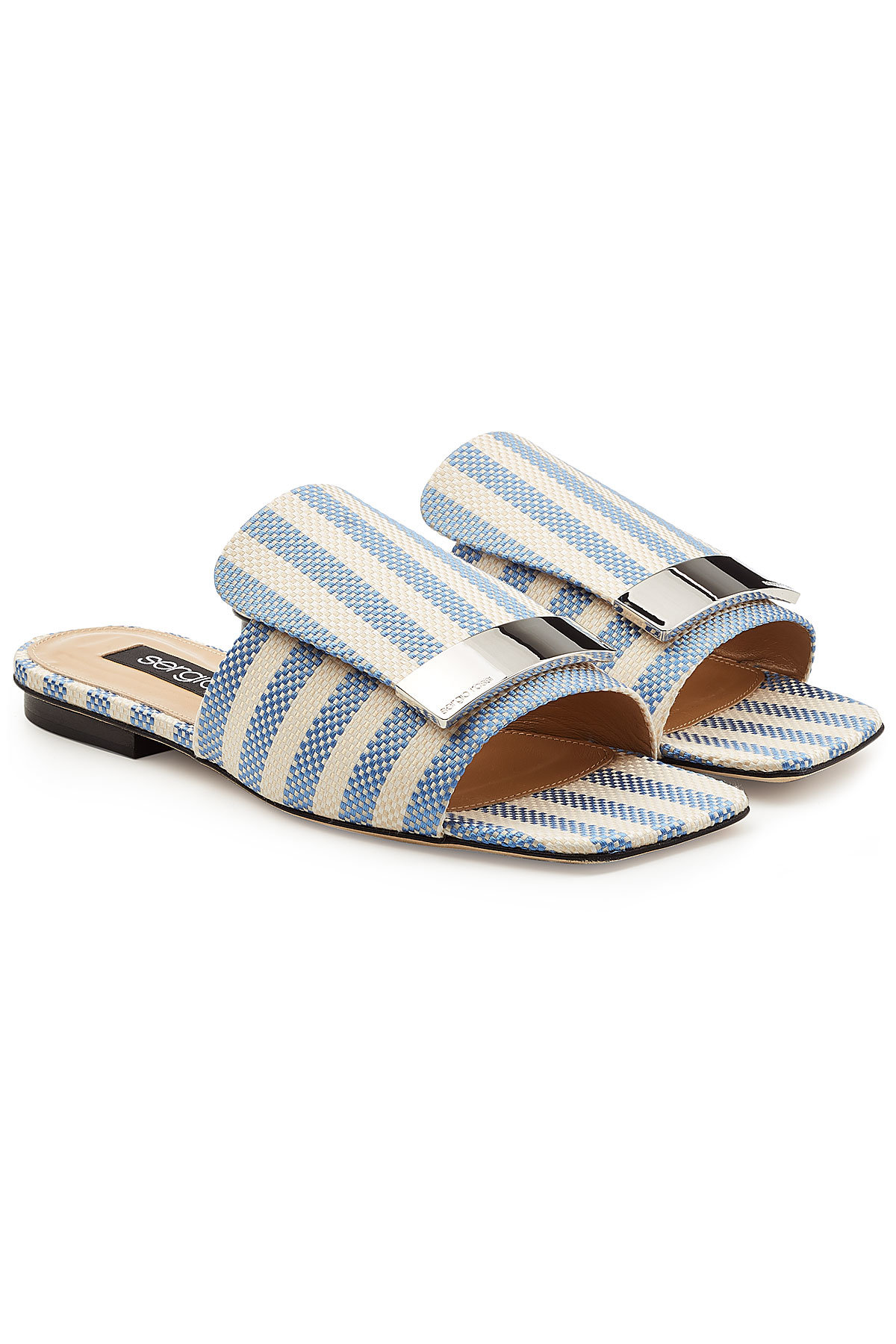 Sergio Rossi - Slip-On Fabric Sandals