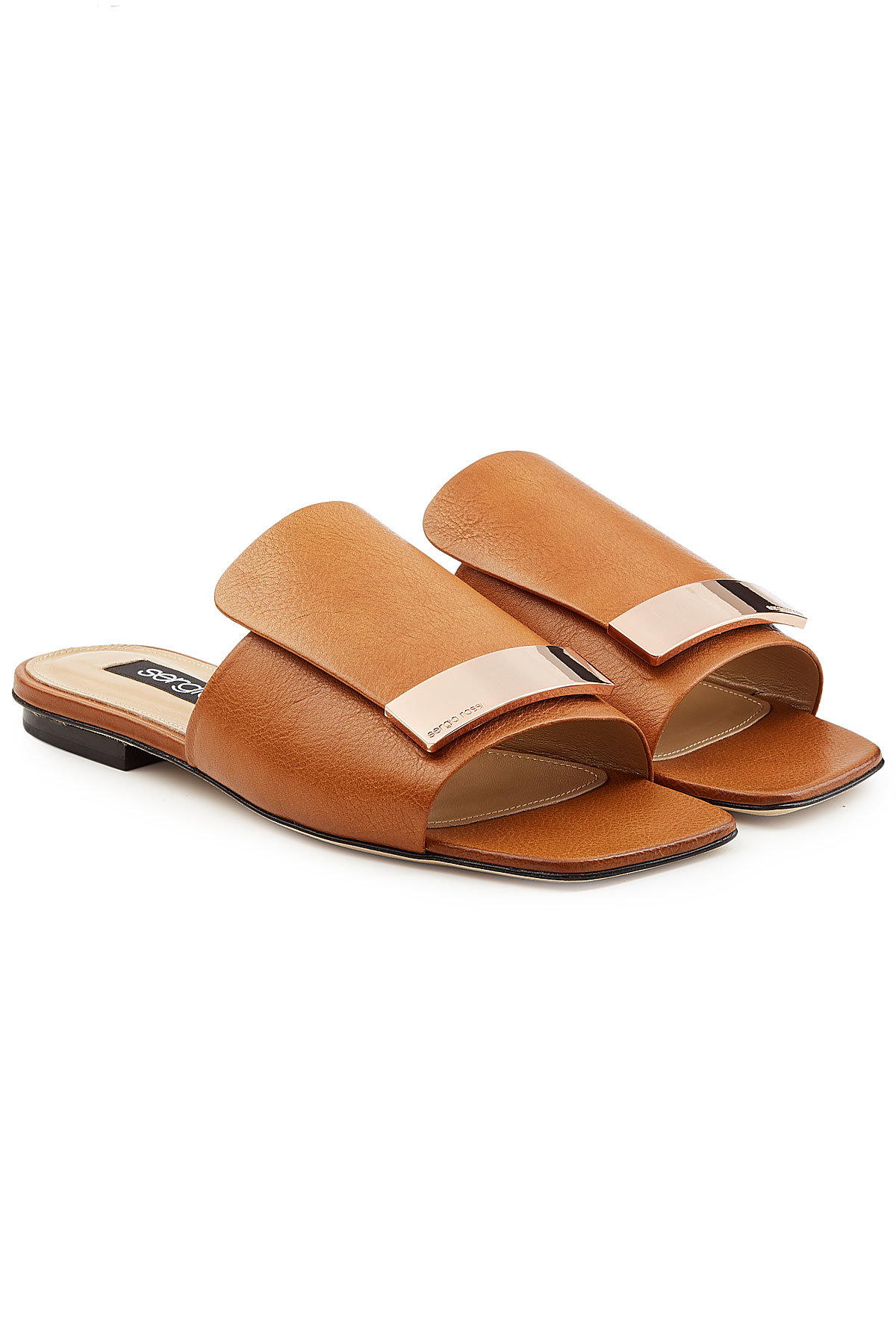 Slip-On Leather Sandals by Sergio Rossi