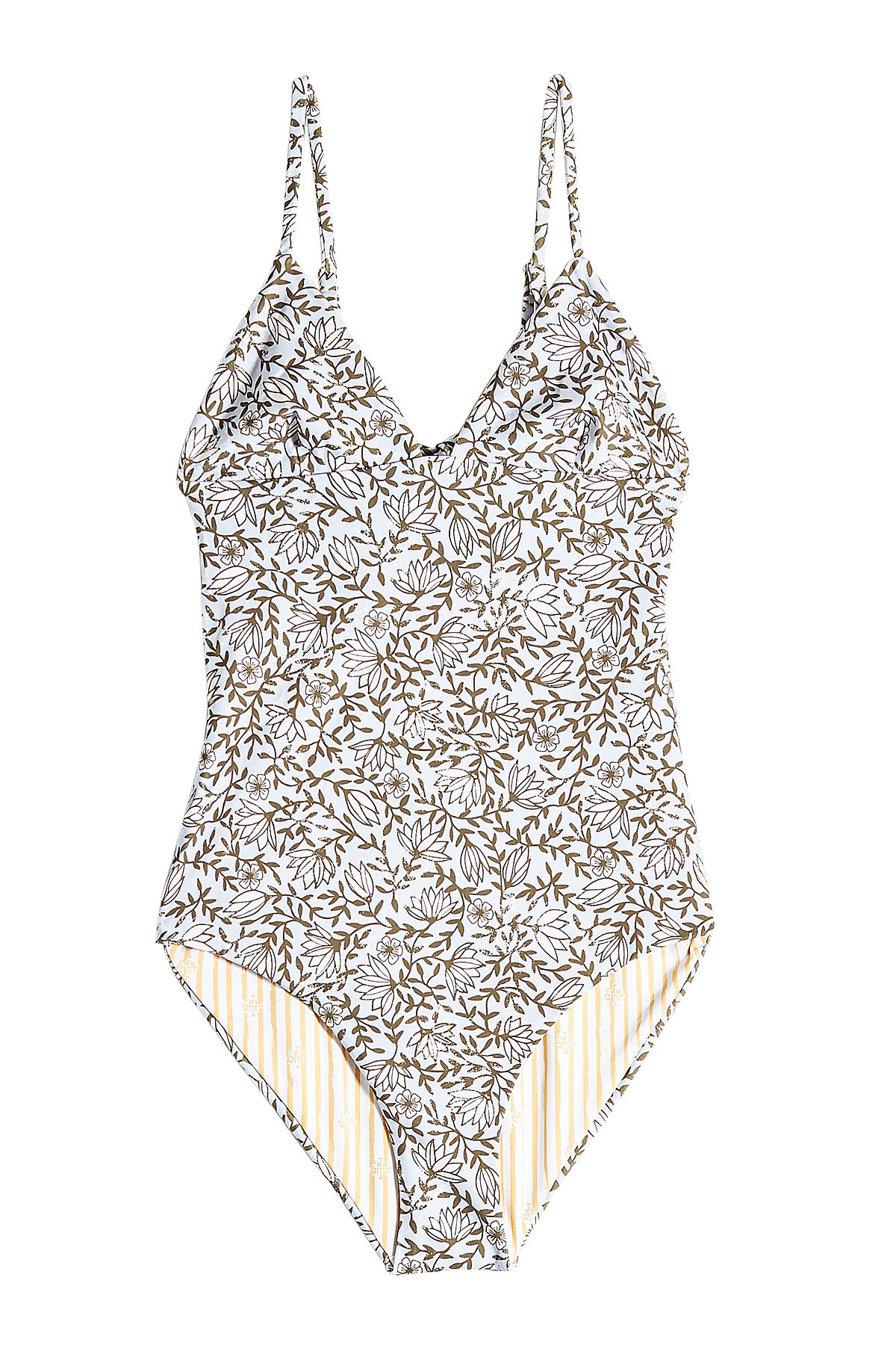 Sita Baby Doll Printed Swimsuit by She Made Me - Canary + Rook