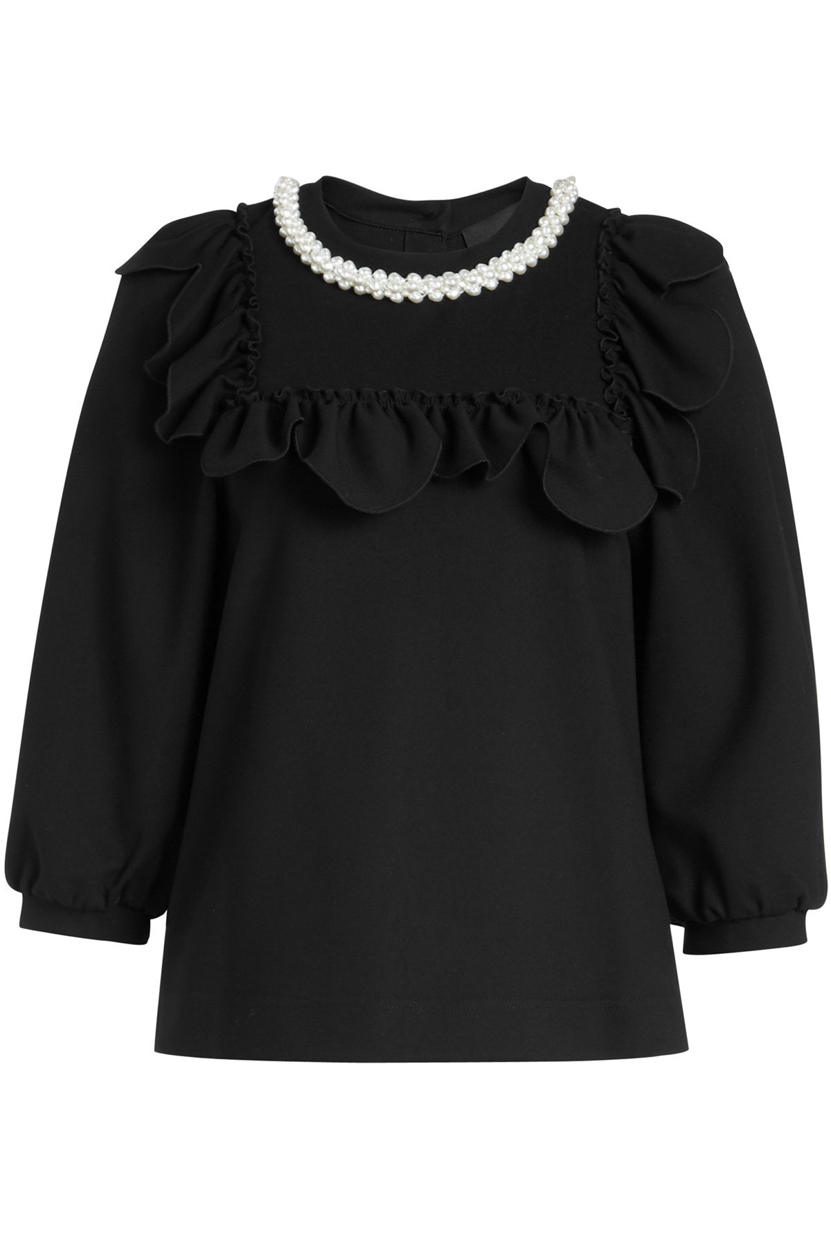 Simone Rocha - Pullover with Pearl-Embellished Neckline