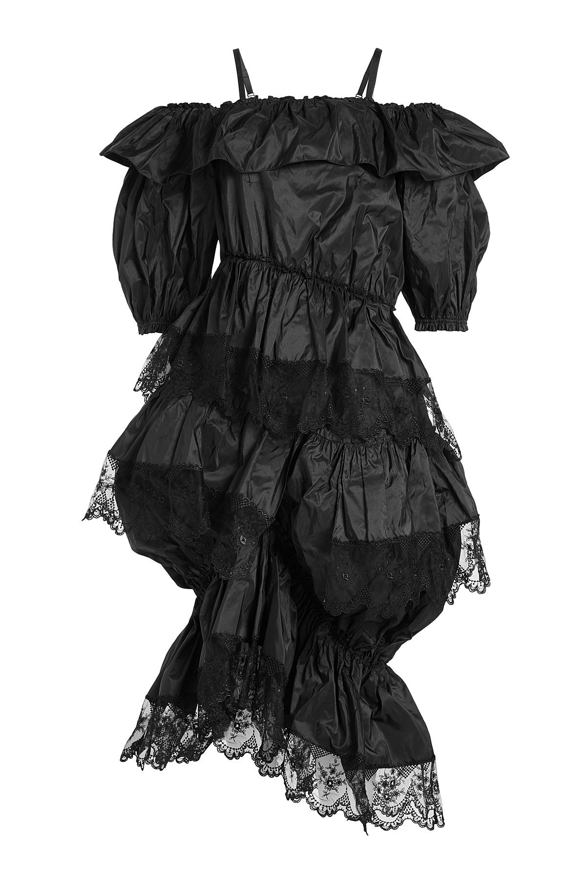 Simone Rocha - Silk Dress with Lace Trims