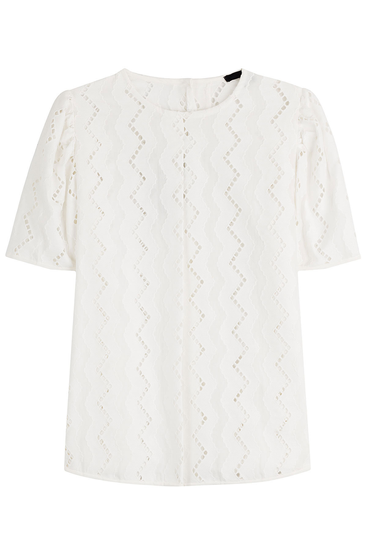 SLY010 - Wool Top with Eyelet Trim