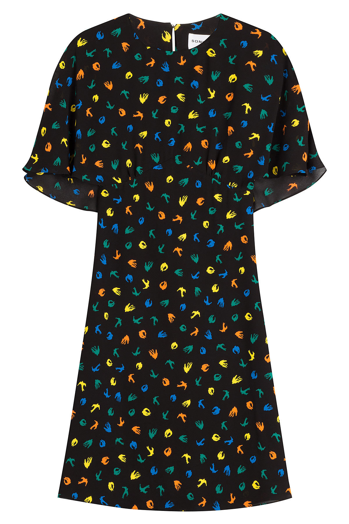 Bird Print Dress by Sonia Rykiel