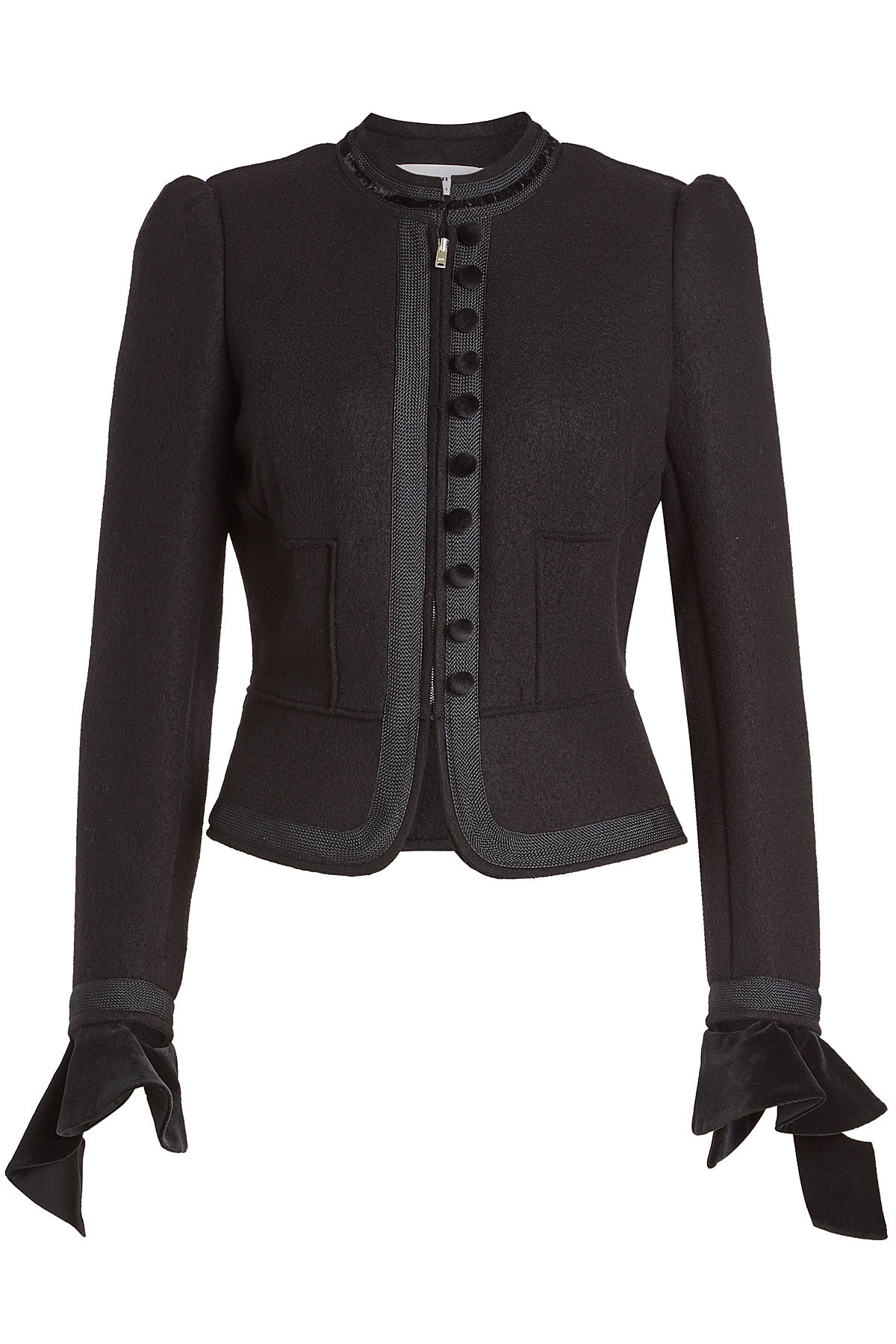 Sonia Rykiel - Wool-Angora Jacket with Ruffled Cuffs
