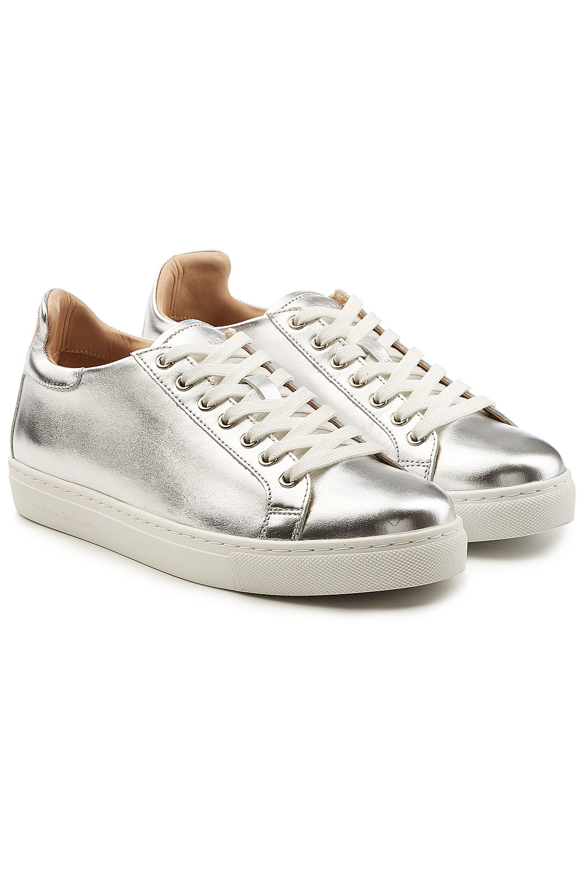 Sophia Webster - Bibi Metallic Leather Low-Top Sneakers