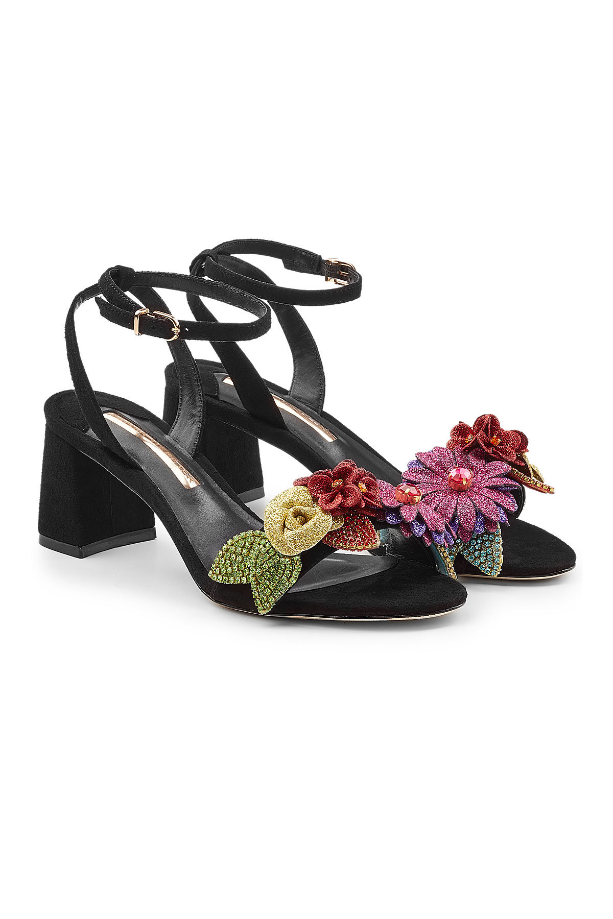 Sophia Webster - Lilico Glitter Suede Sandals