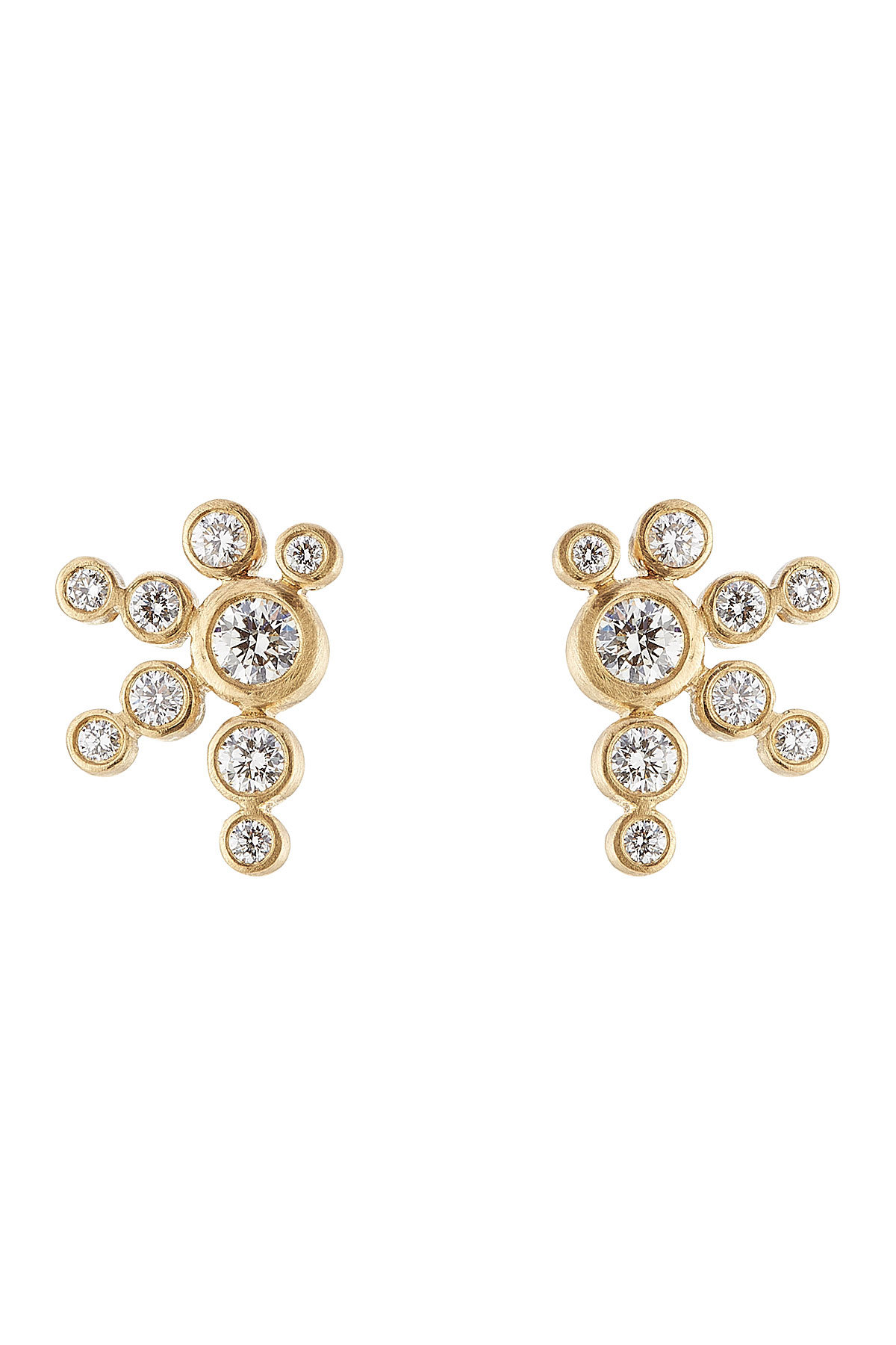 Sophie Bille Brahe - Flacon de Neige 18k Gold Earrings with Diamonds