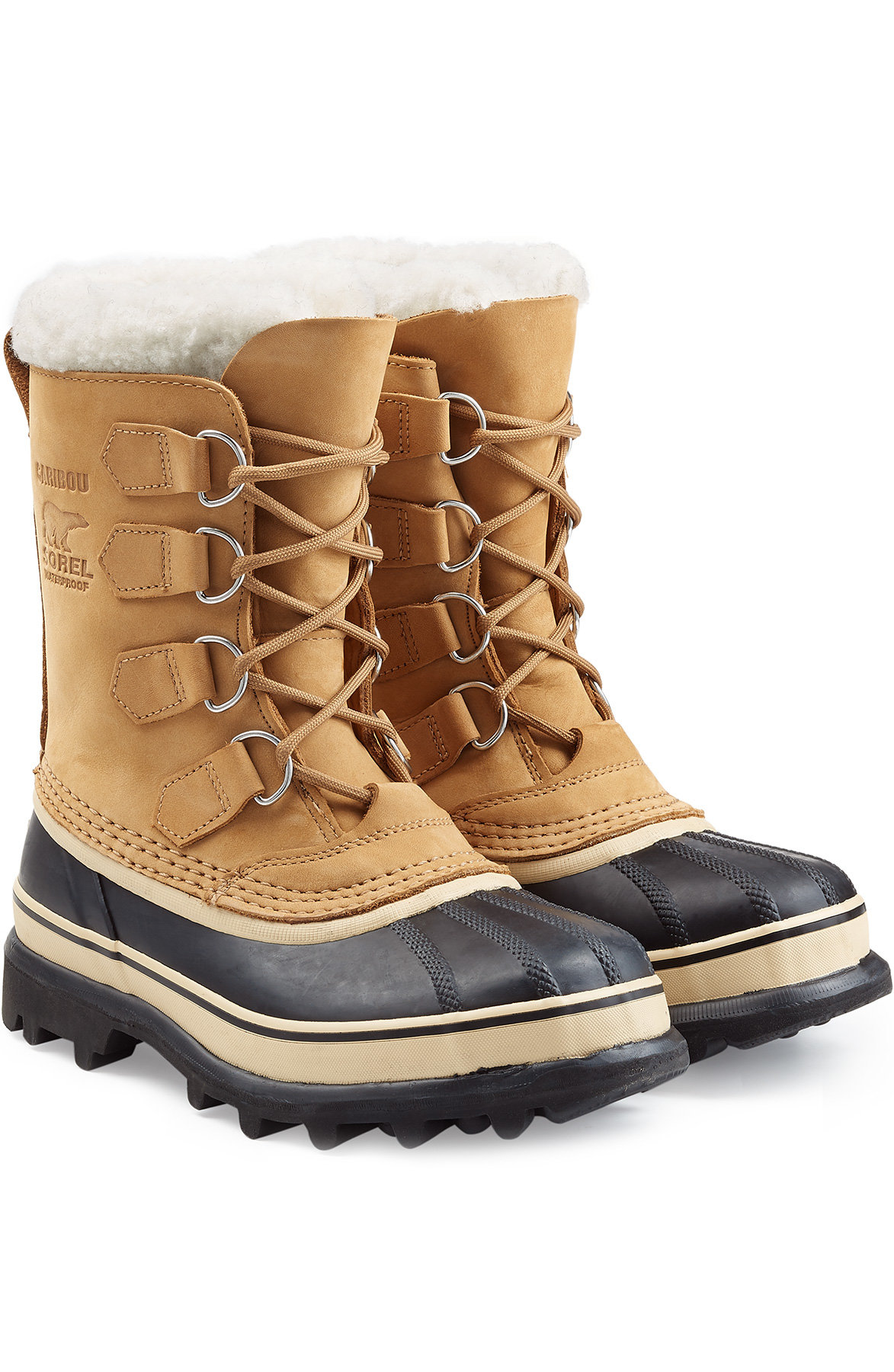 Caribou Suede and Rubber Short Boots with Removable Lining by Sorel