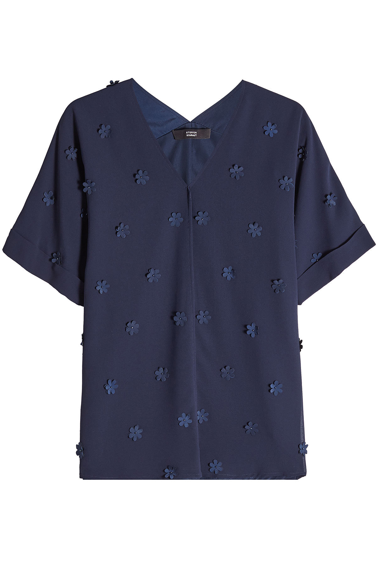 Steffen Schraut - Blouse with Flower Embellishments