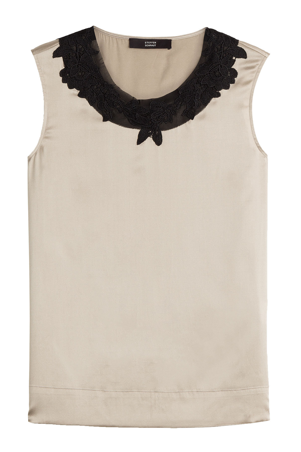 Steffen Schraut - Silk Top with Contrast Collar