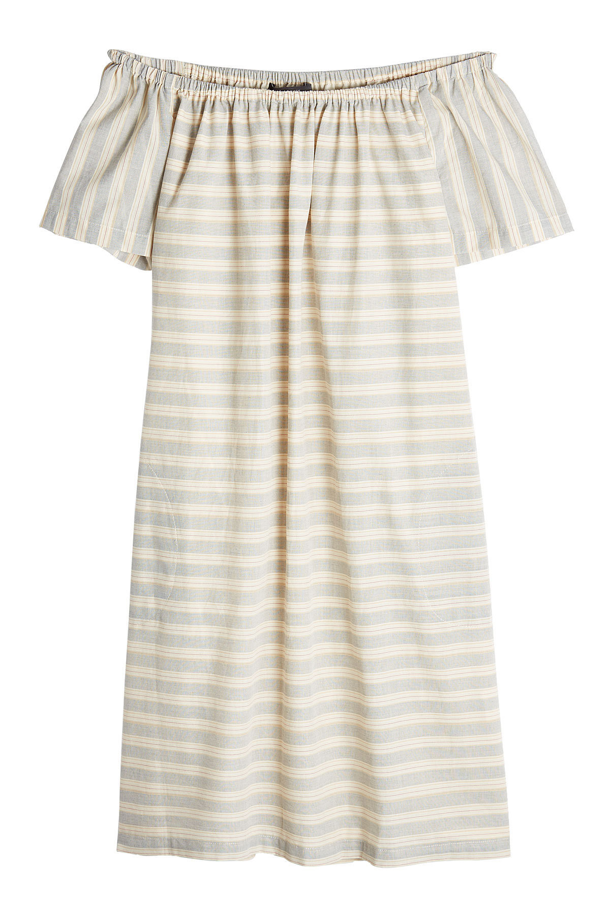 Steffen Schraut - Striped Off-Shoulder Cotton Dress