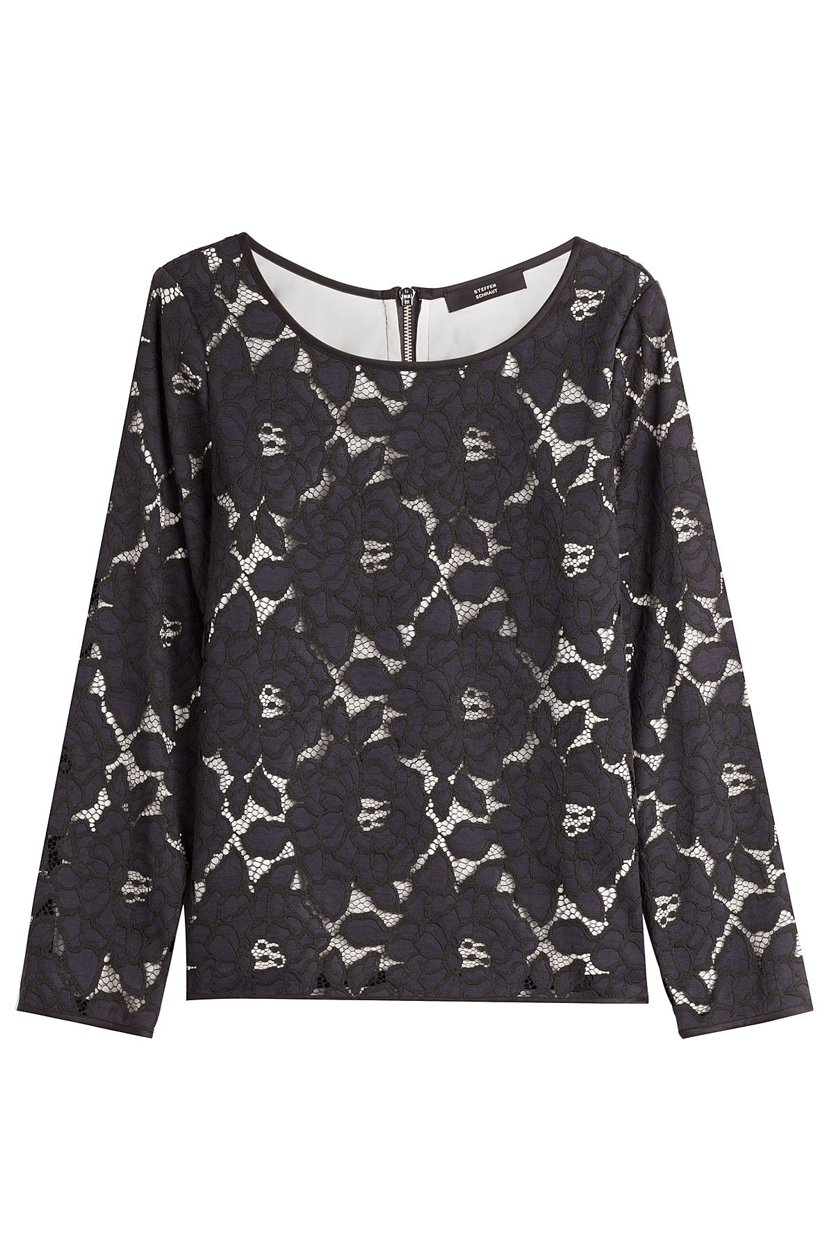 Steffen Schraut - Top with Lace Overlay