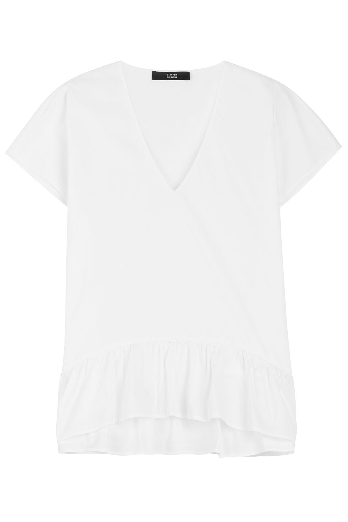 Steffen Schraut - Top with Ruffled Hem