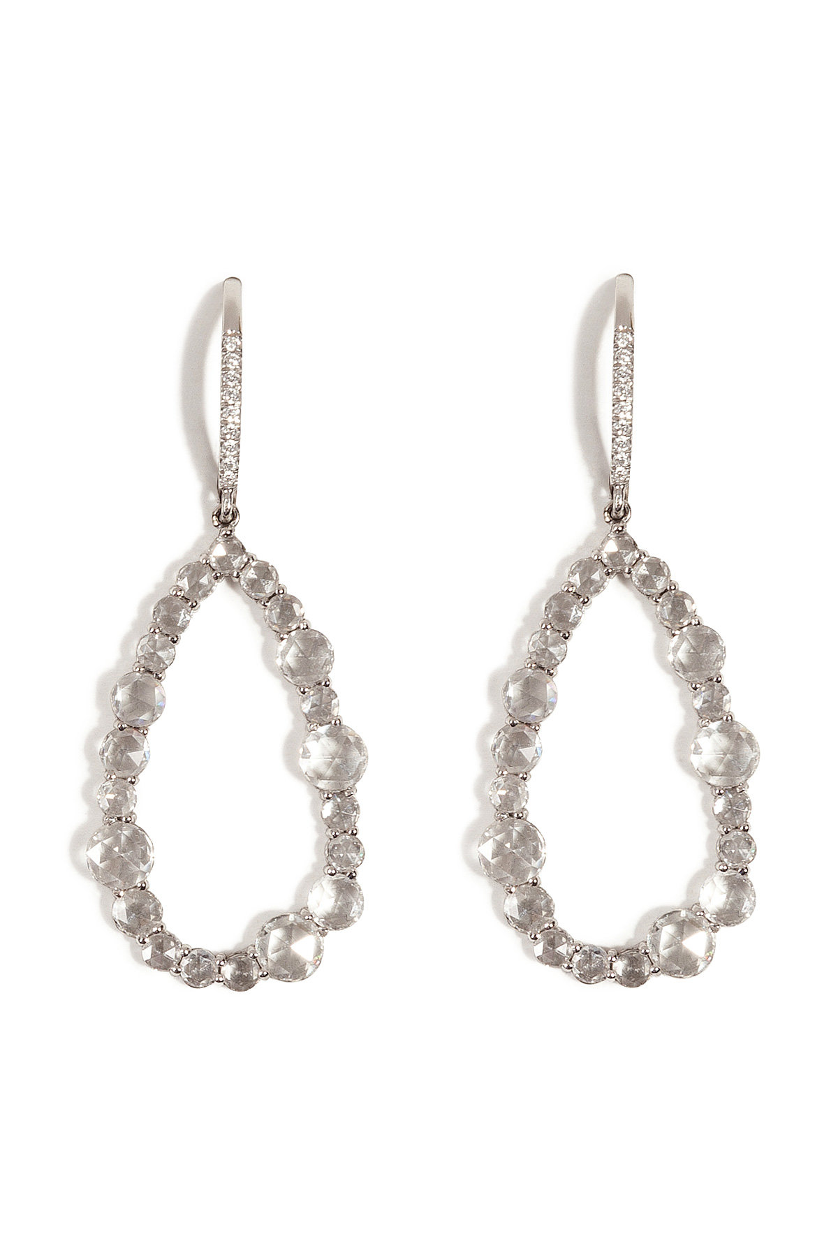 Susan Foster - 14K White Gold Chandelier Earrings with Diamonds