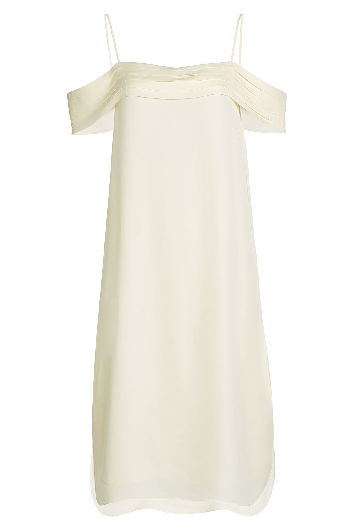 T by Alexander Wang - Silk Chiffon Dress with Cold Shoulder Detail