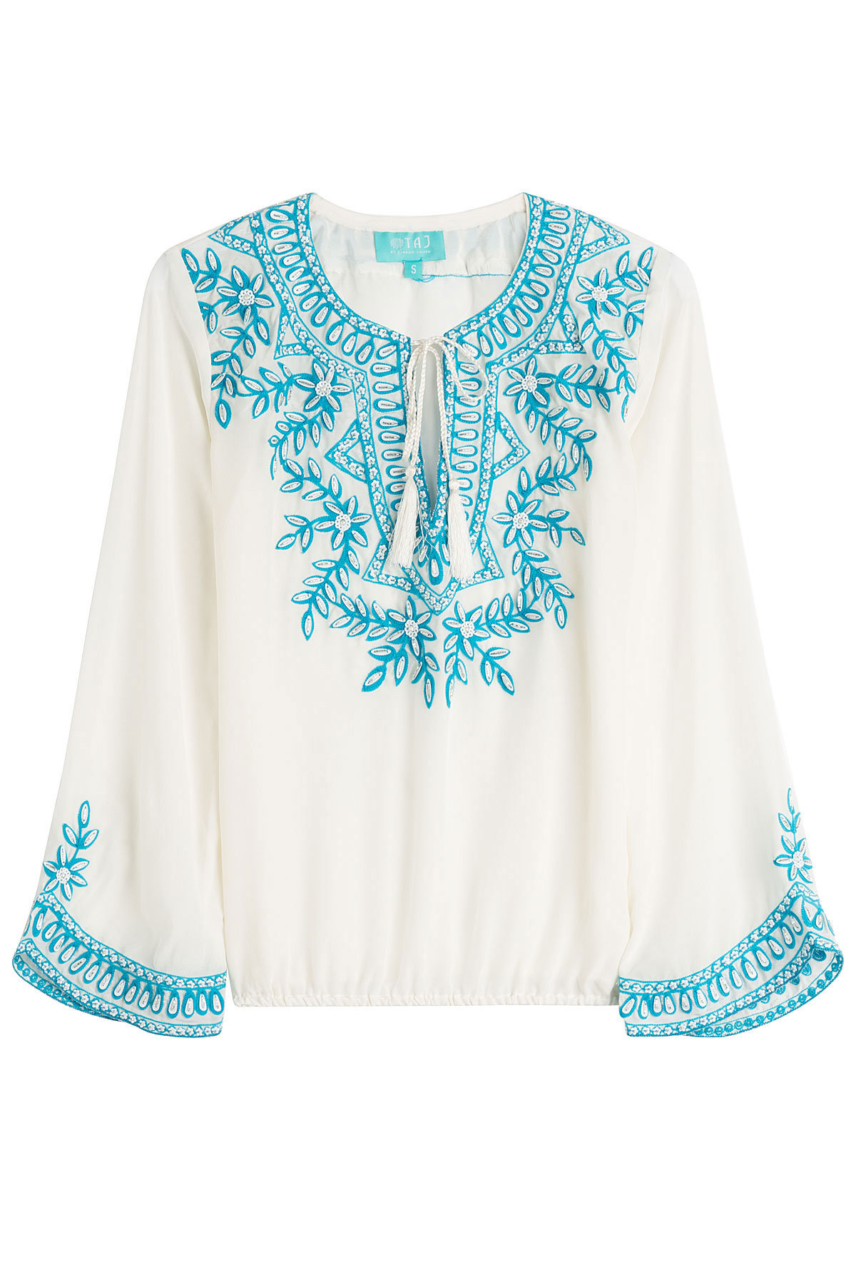 Taj - Beaded Silk Top