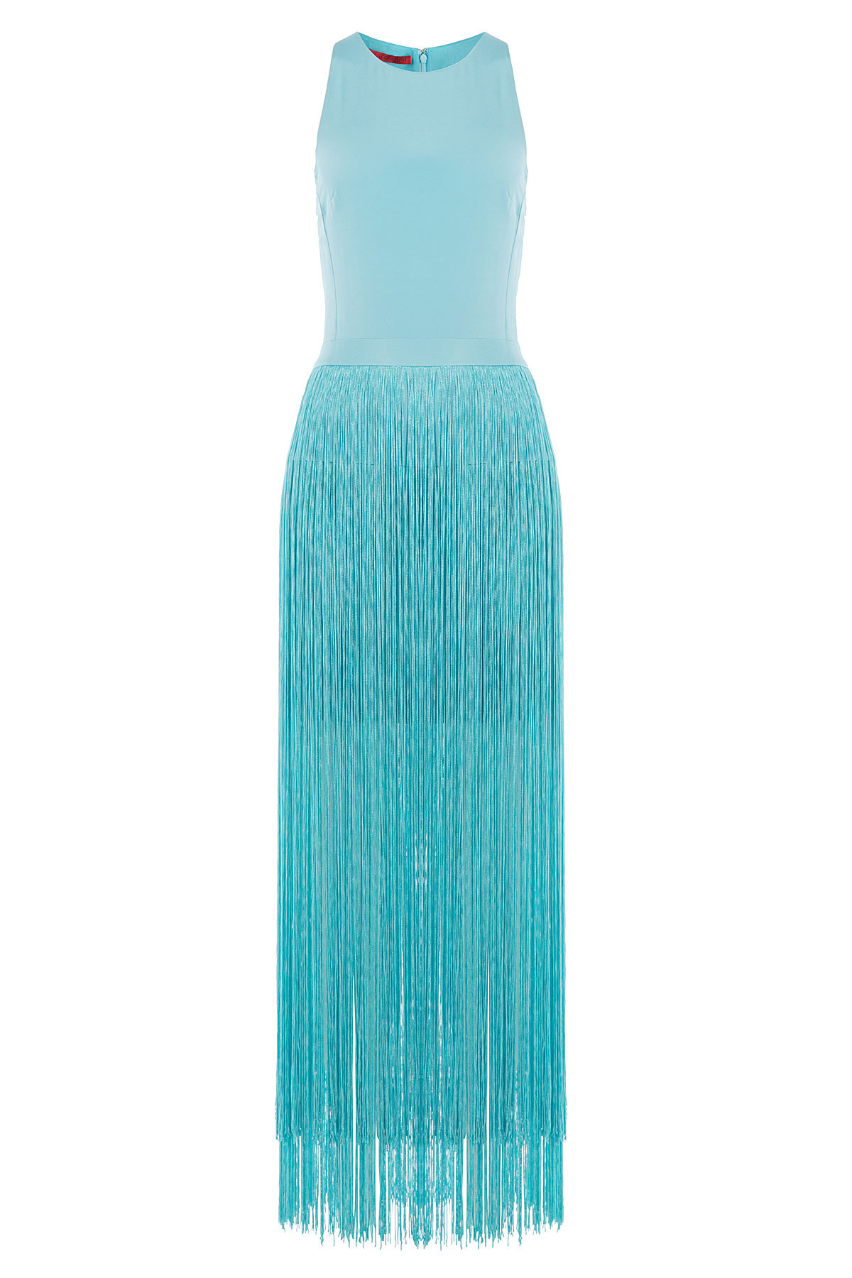 Silk Dress with Fringed Skirt by Tamara Mellon