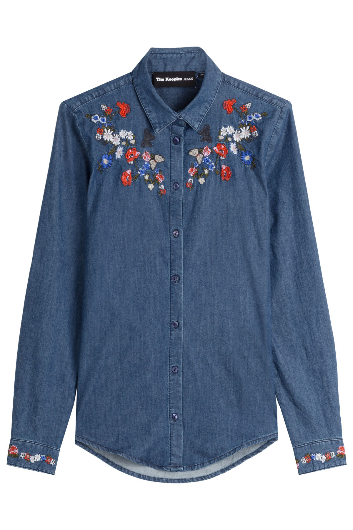 Denim Shirt with Embroidery by The Kooples