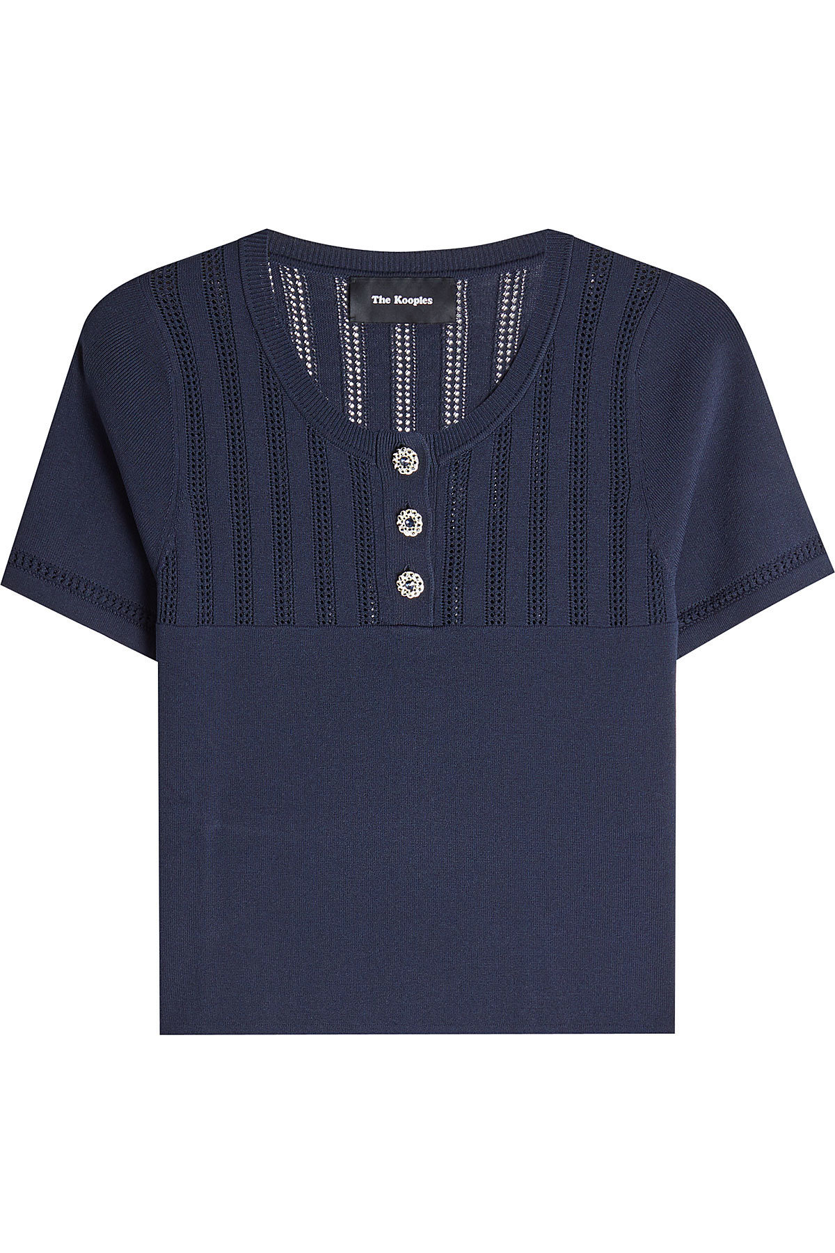 The Kooples - Knit Top with Lace Detail