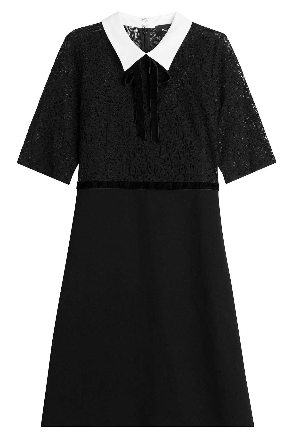 The Kooples - Lace Dress with Contrast Collar