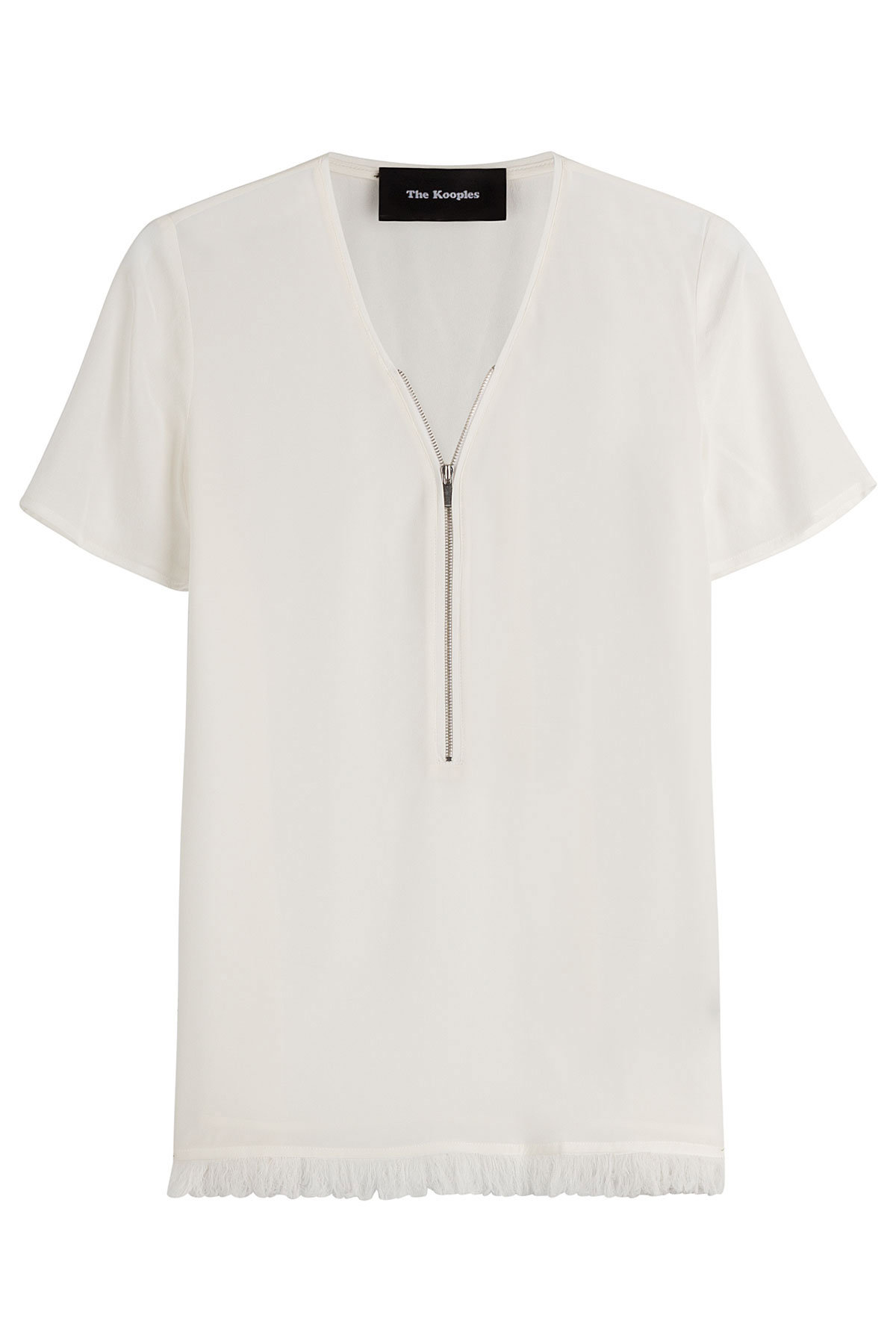 The Kooples - Silk Top with Zipper